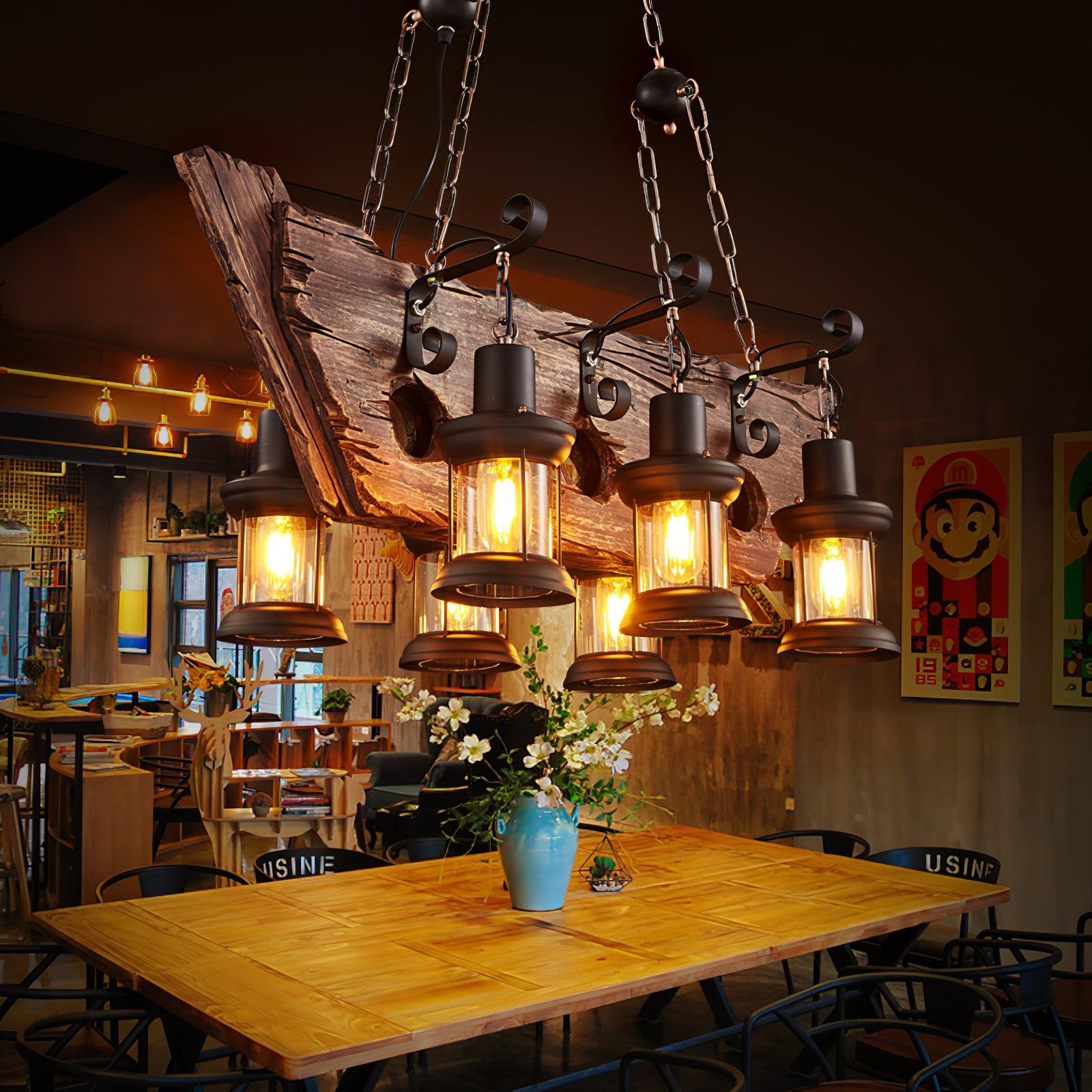 Aurzorir Vintage Wood Chandelier - Neutralighting