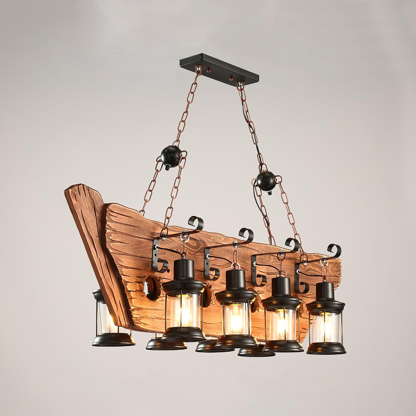Aurzorir Vintage Wood Chandelier - Neutralighting