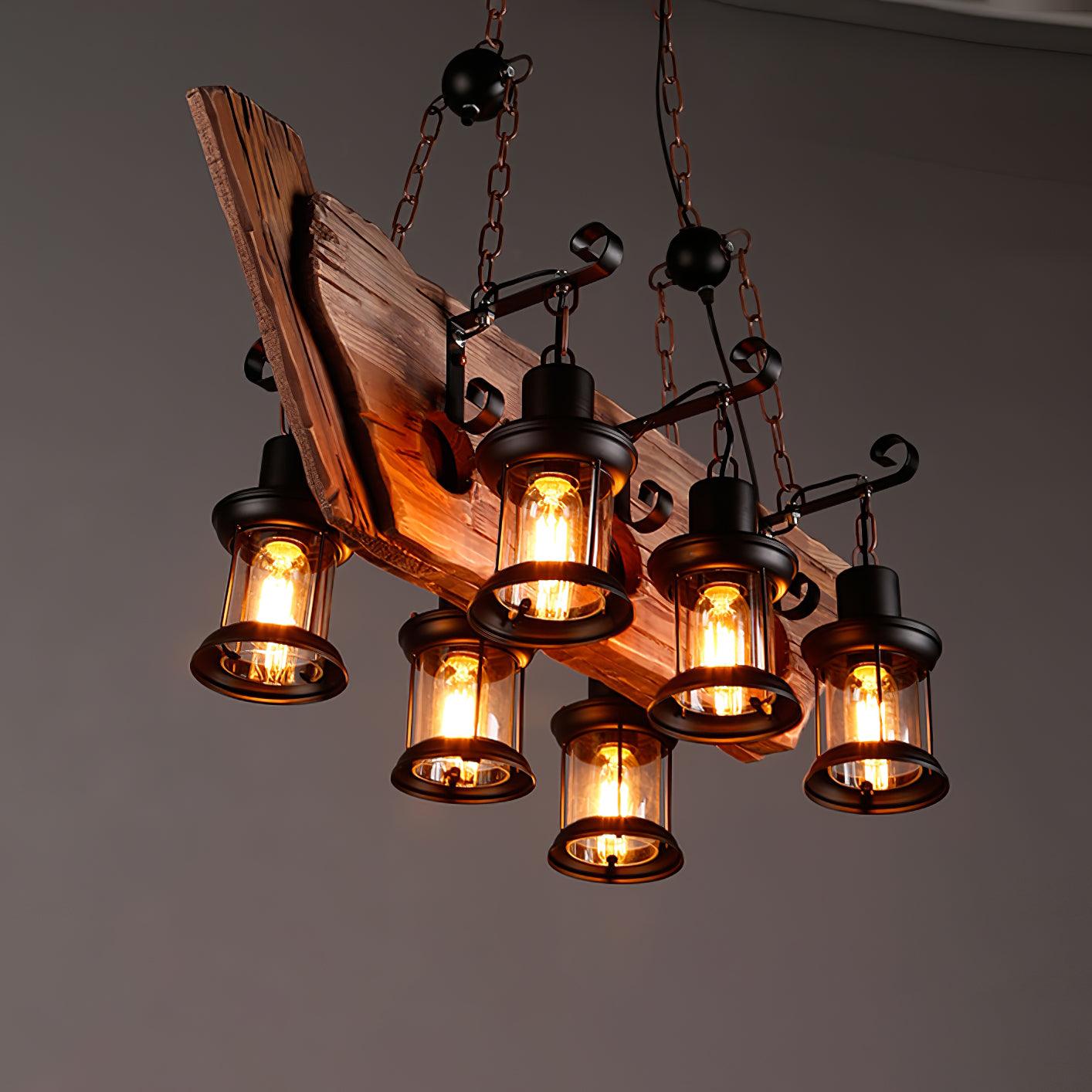Aurzorir Vintage Wood Chandelier - Neutralighting