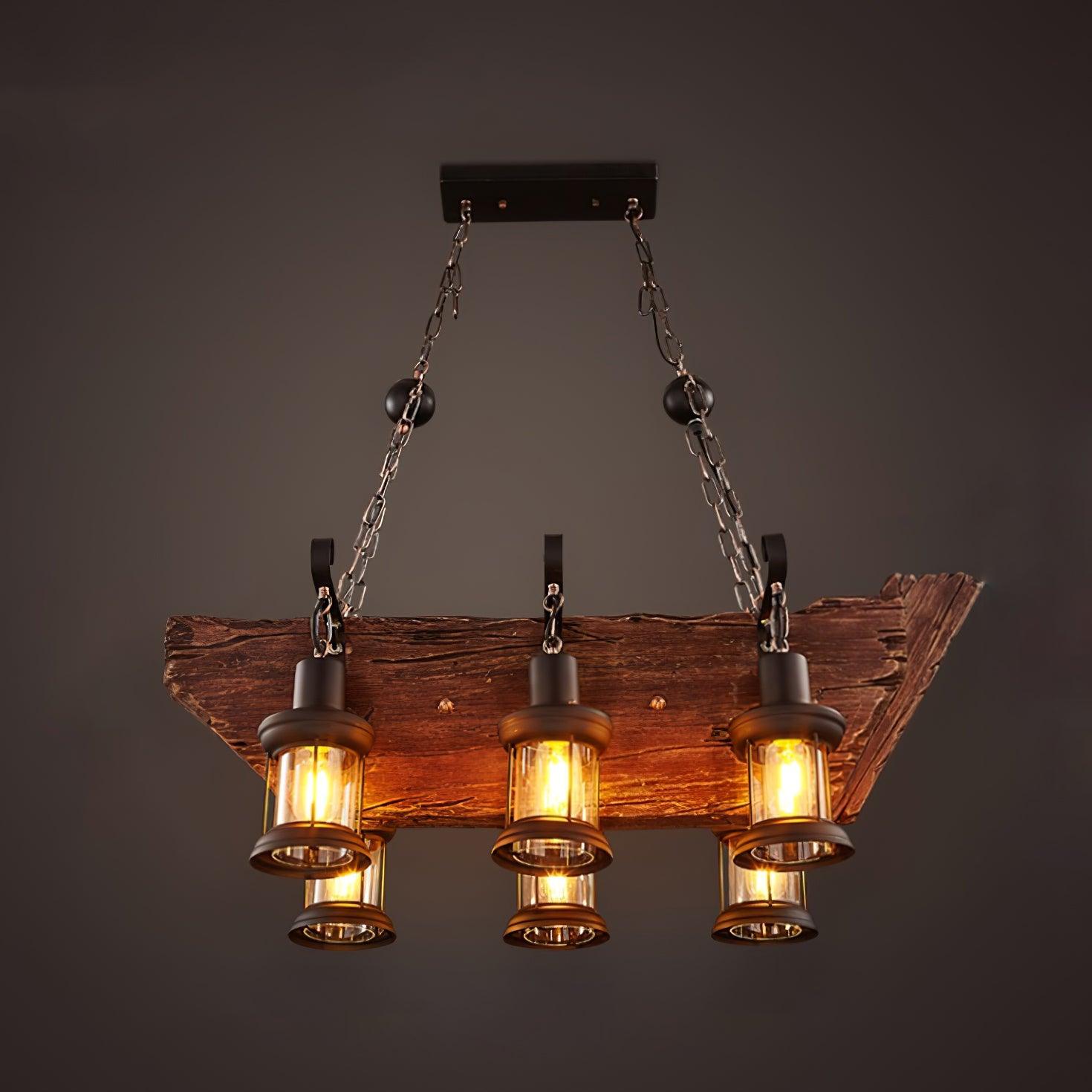 Aurzorir Vintage Wood Chandelier - Neutralighting