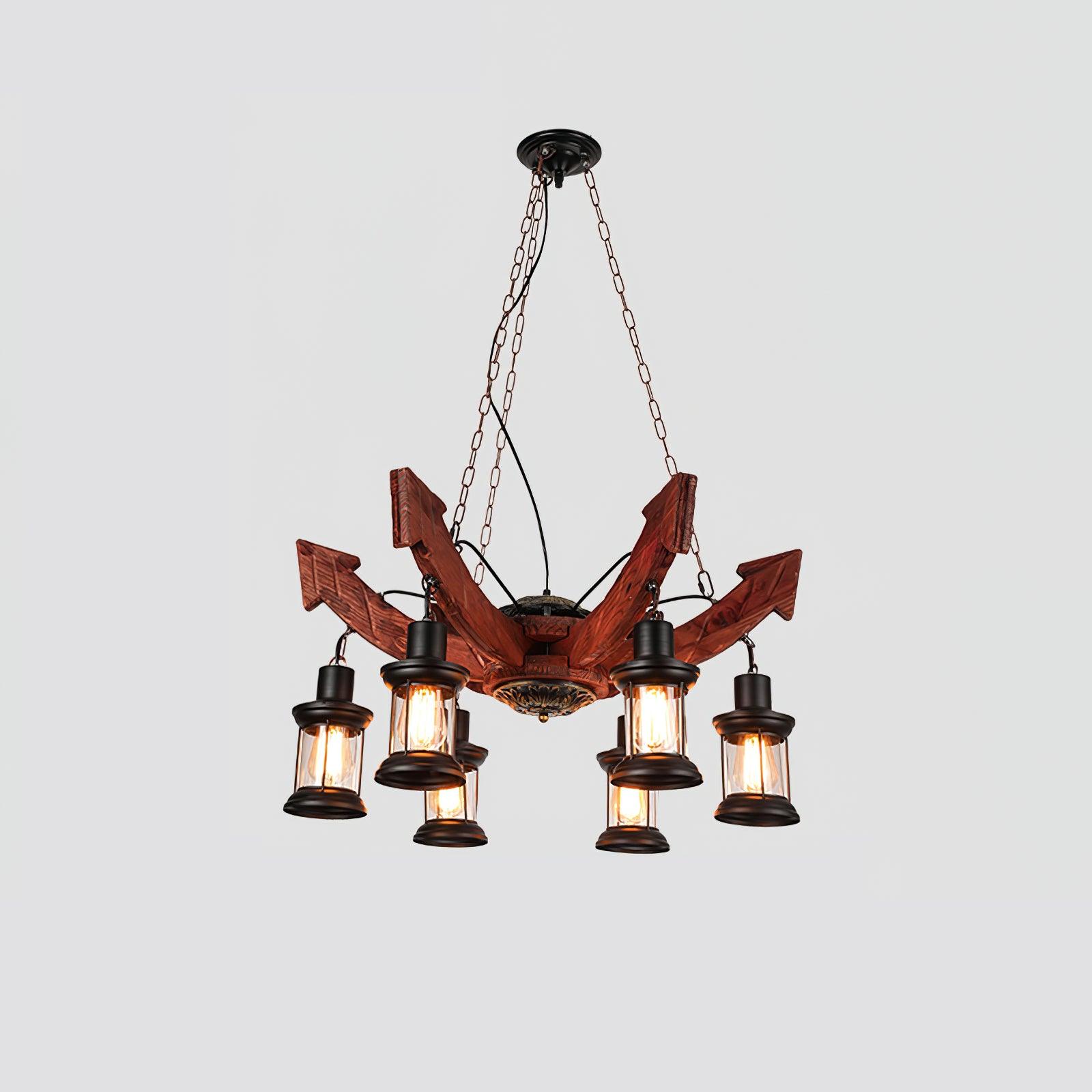 Aurzorir Vintage Wood Chandelier - Neutralighting