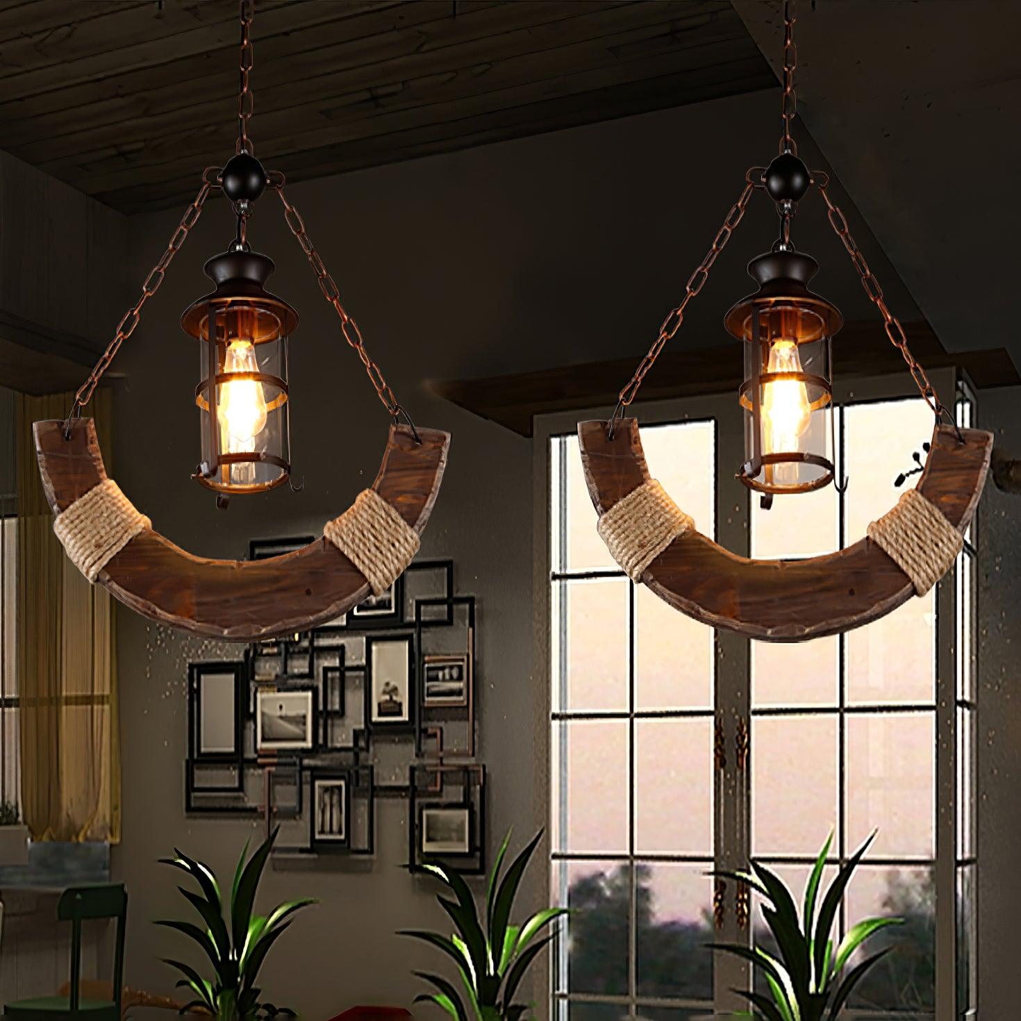 Aurzorir Vintage Wood Chandelier - Neutralighting
