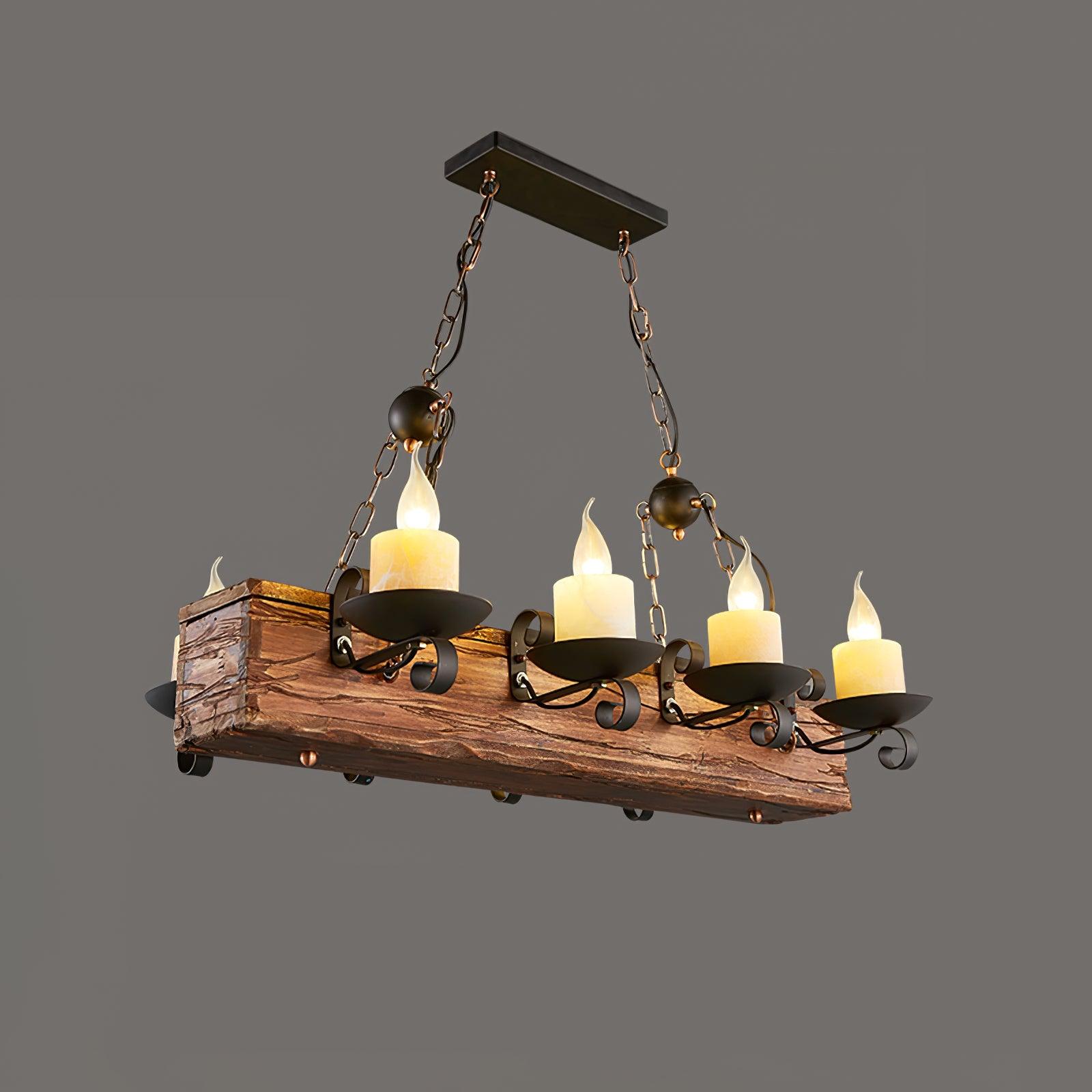 Aurzorir Vintage Wood Chandelier - Neutralighting