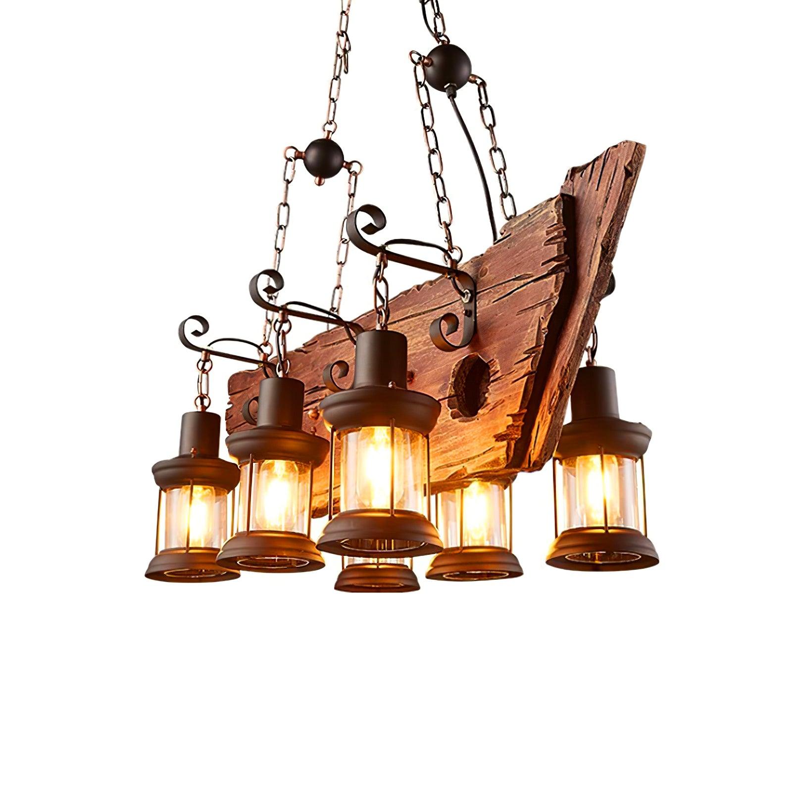 Aurzorir Vintage Wood Chandelier - Neutralighting