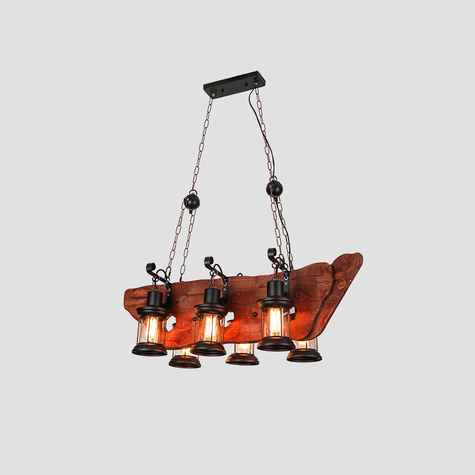 Aurzorir Vintage Wood Chandelier - Neutralighting