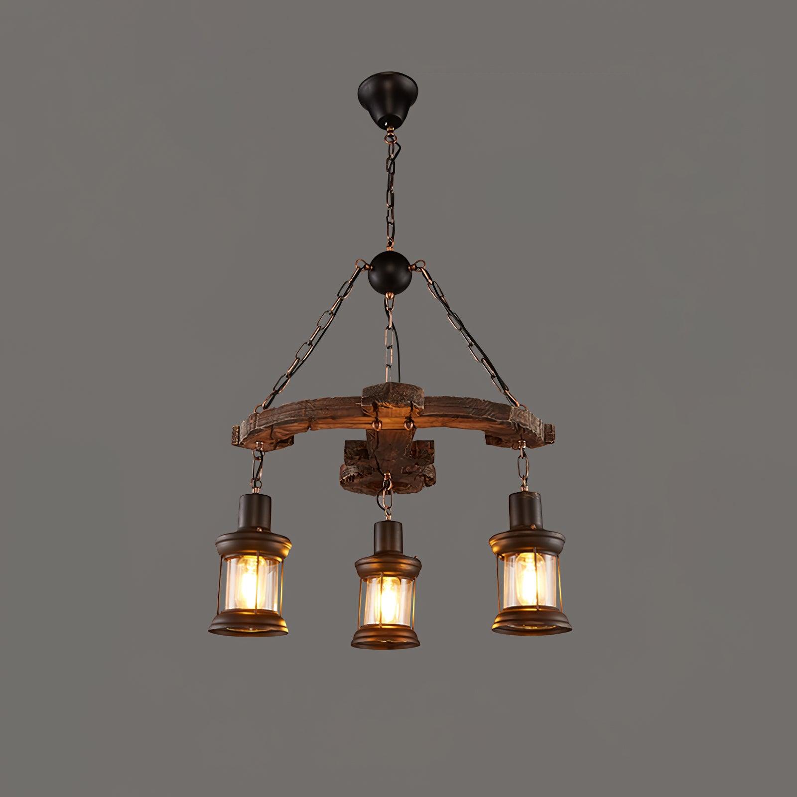 Aurzorir Vintage Wood Chandelier - Neutralighting