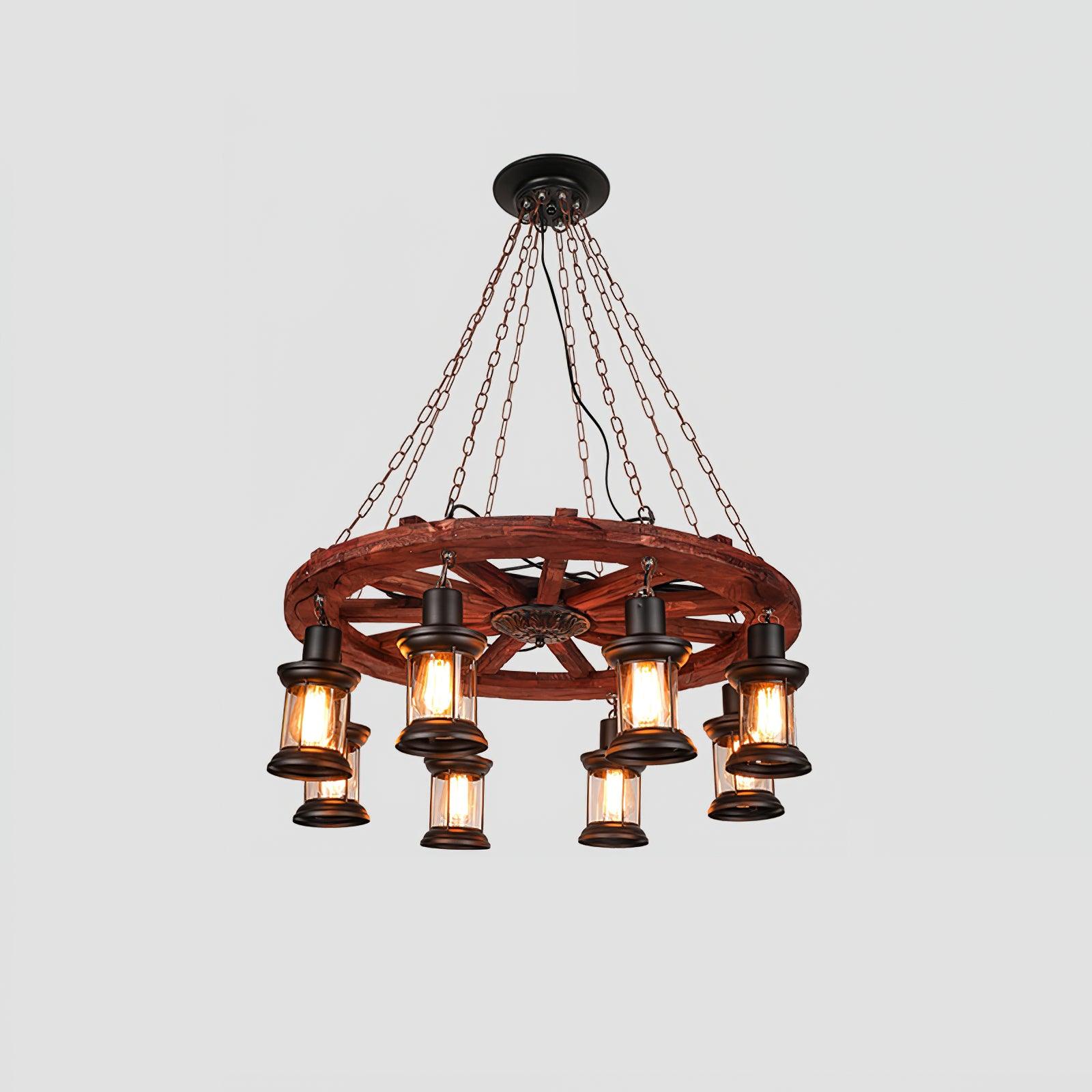 Aurzorir Vintage Wood Chandelier - Neutralighting