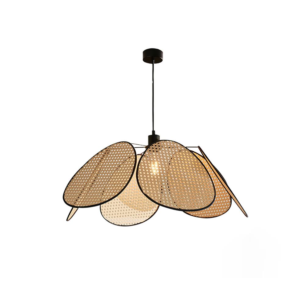 Chandelier with Rattan Petals and Metal Frame Ambient Bohemian - Neutralighting