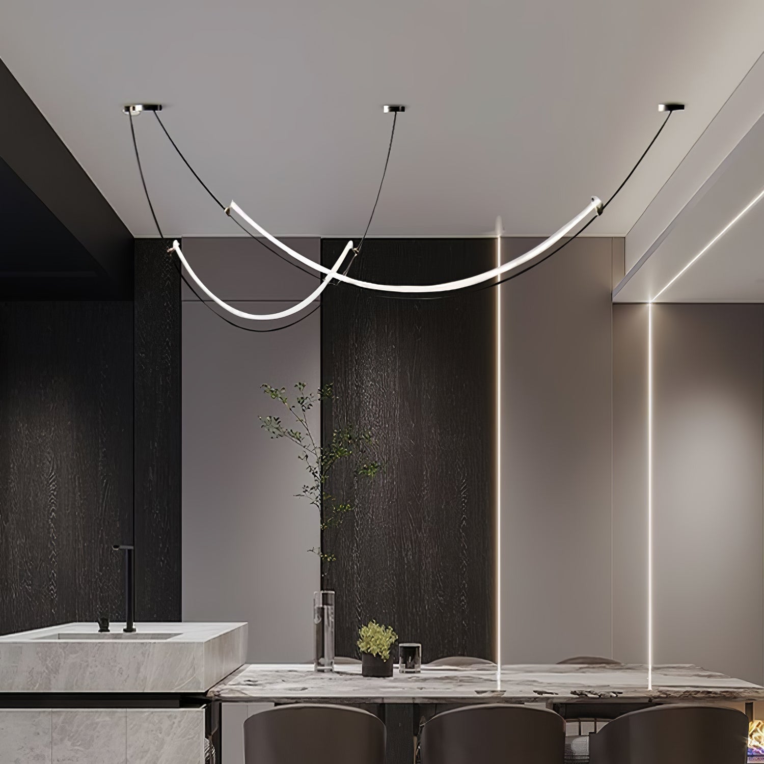 Zephira Curved LED Pendant Light - Neutralighting