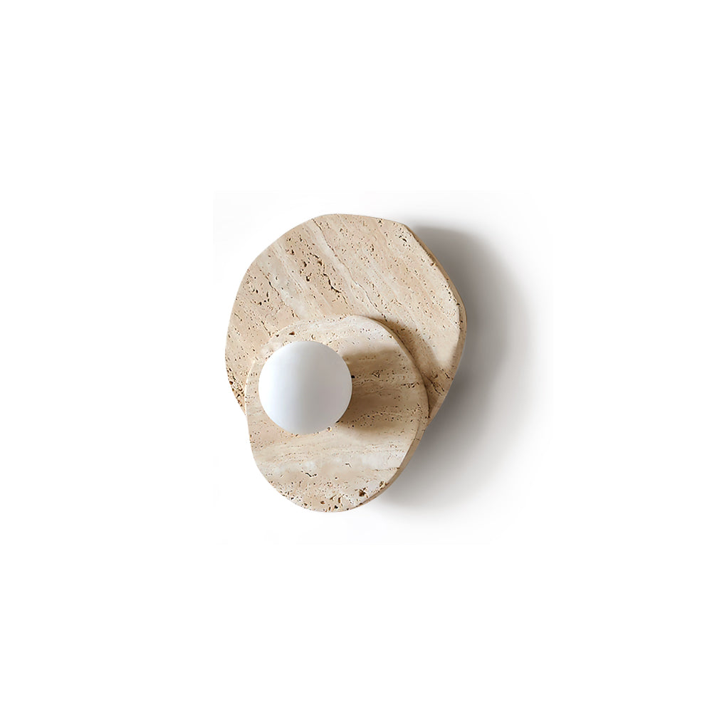 Neptune Wall Light Travertine Layered Wabi-sabi Aesthetics - Neutralighting