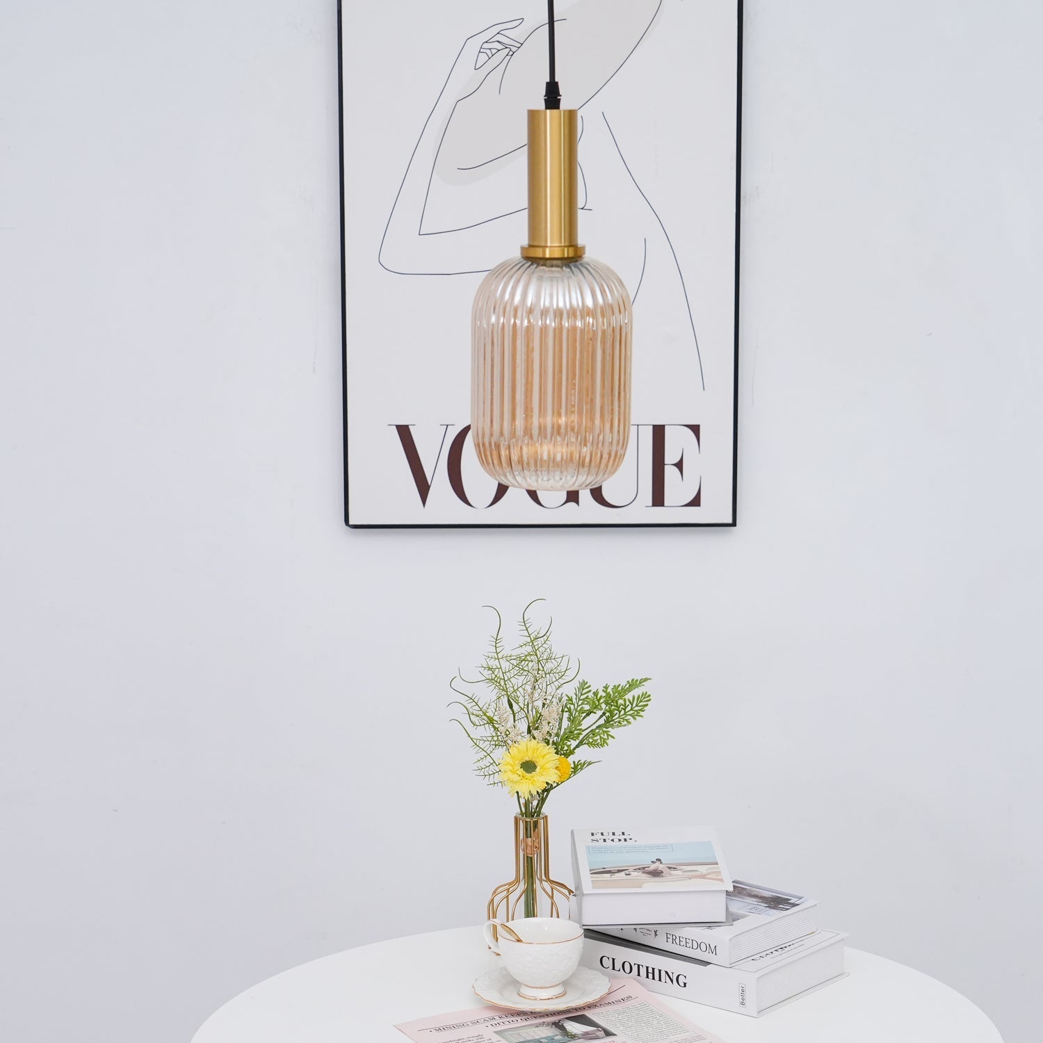 Elara Ribbed Pendant Lamp - Neutralighting