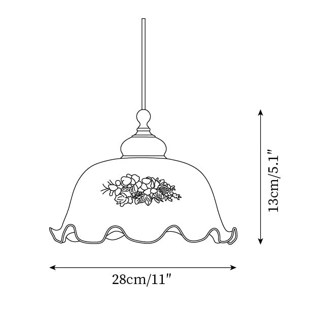 Belvia Vintage Floral Glass Pendant Light - Neutralighting