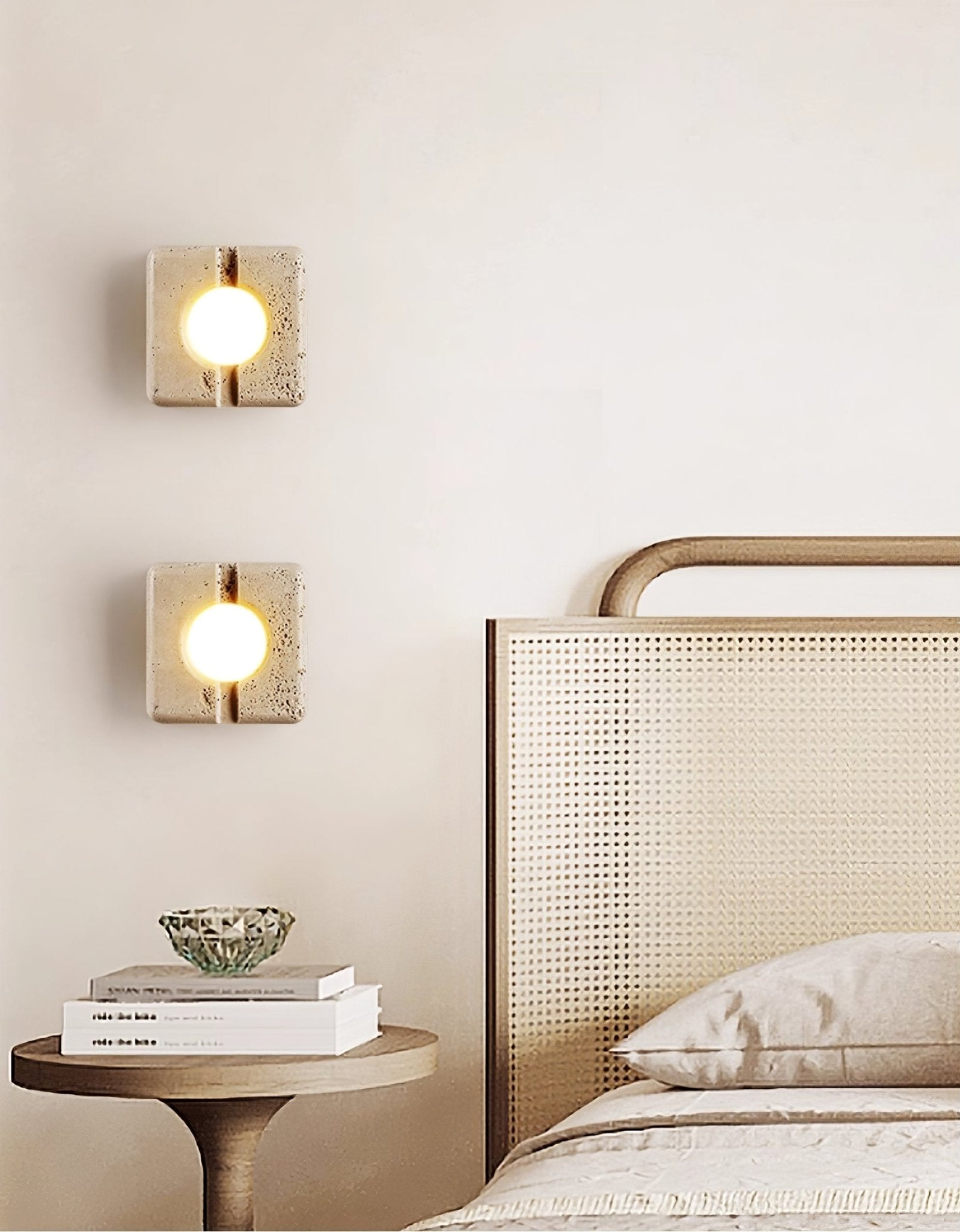 Olvenan Square Travertine Wall Light - Neutralighting