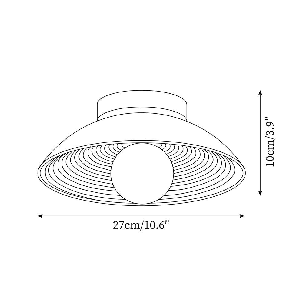 Orvian Wooden Flush Mount Ceiling Light with Round Globe - Neutralighting