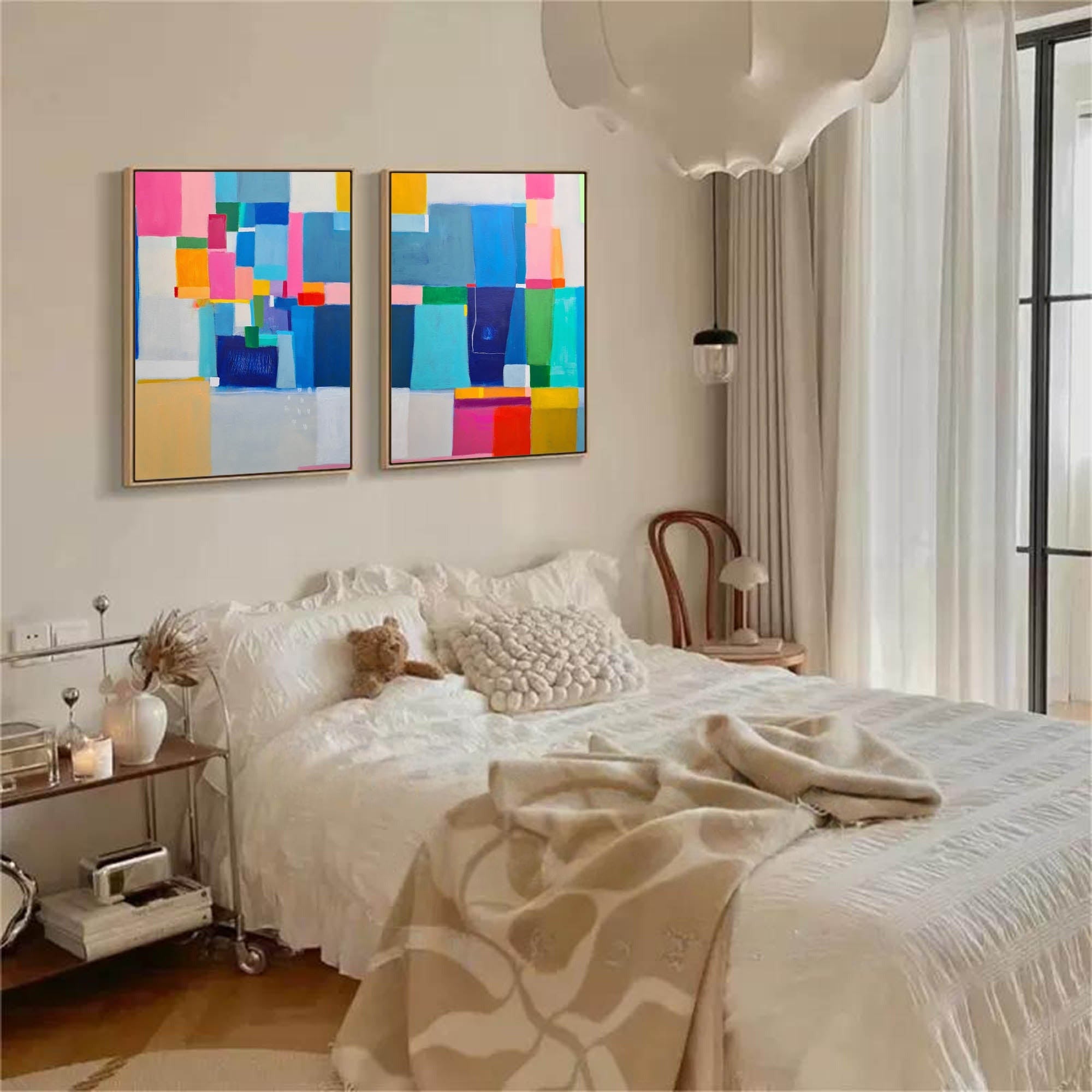 Wall Art Abstract Geometric Color Block Lyrical