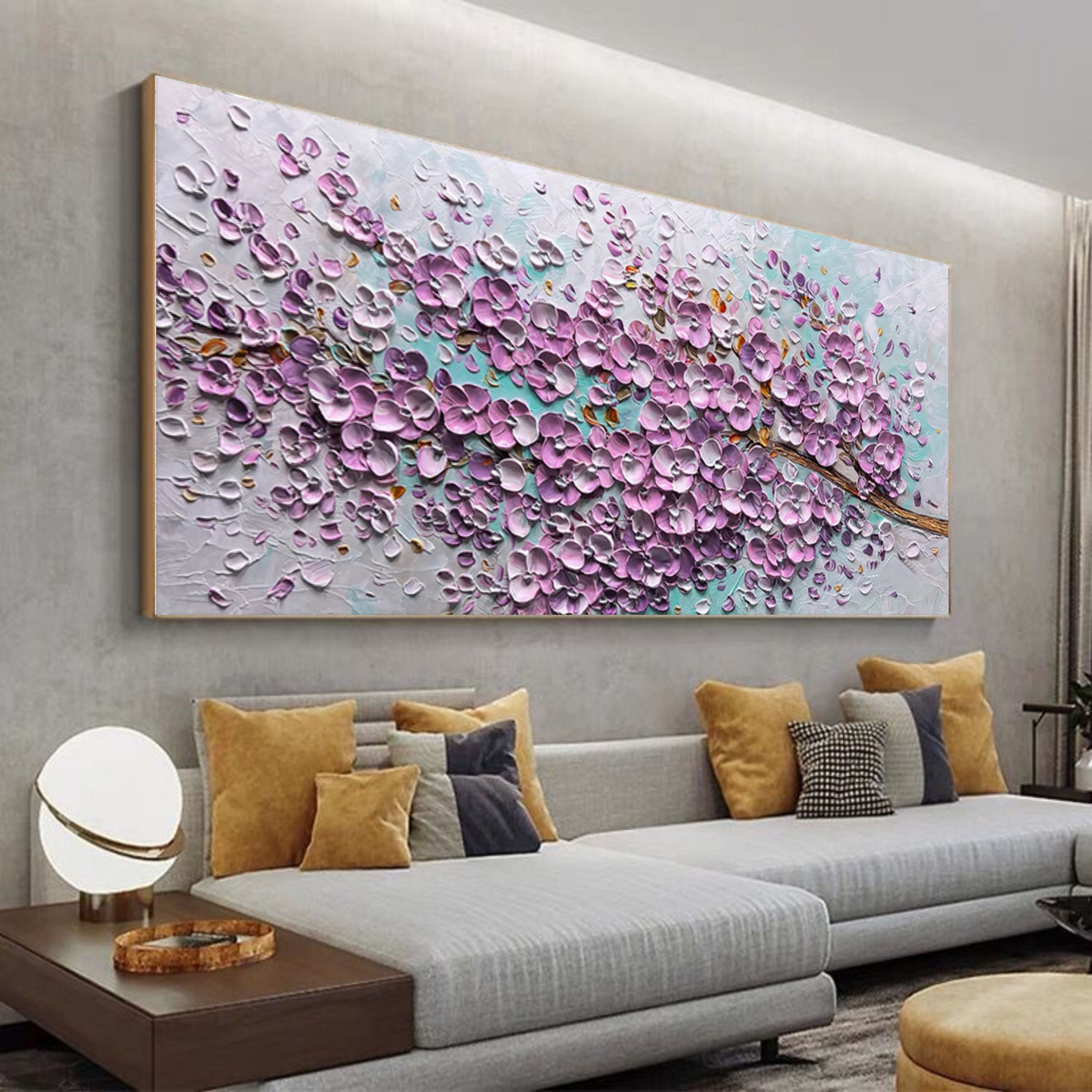 Wall Art Plaster Flower Layer Impasto Soft
