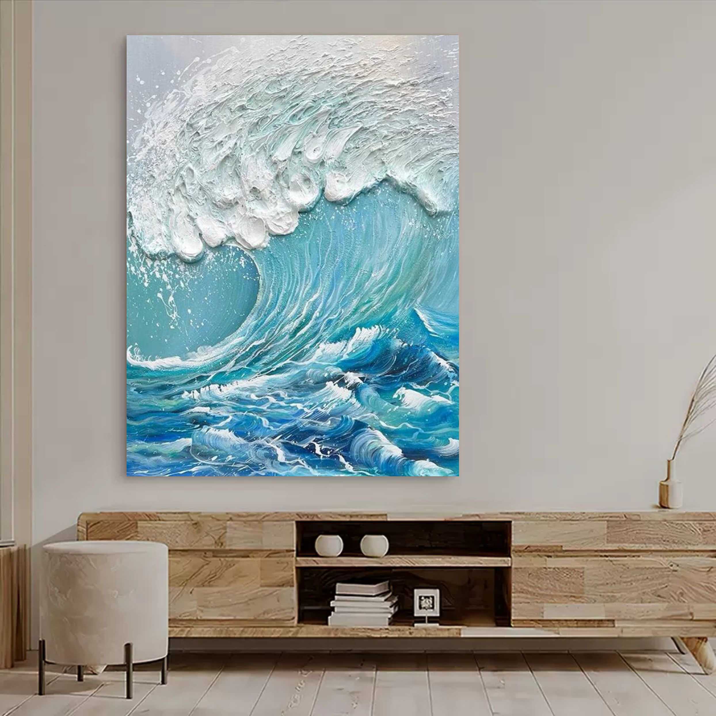 Wall Art Plaster Wave Impressionist Modern
