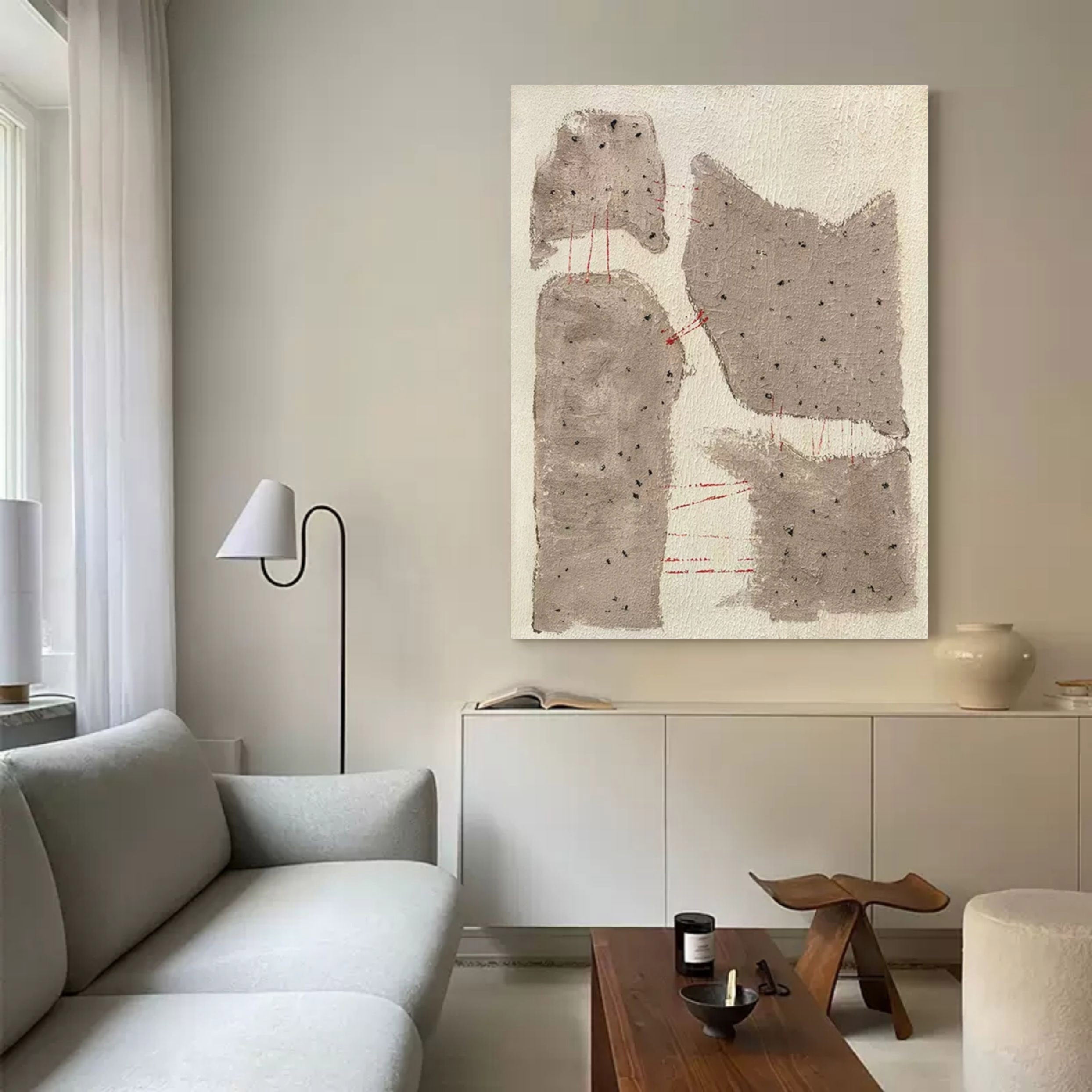 Wall Art Vertical Abstract Geological Layer