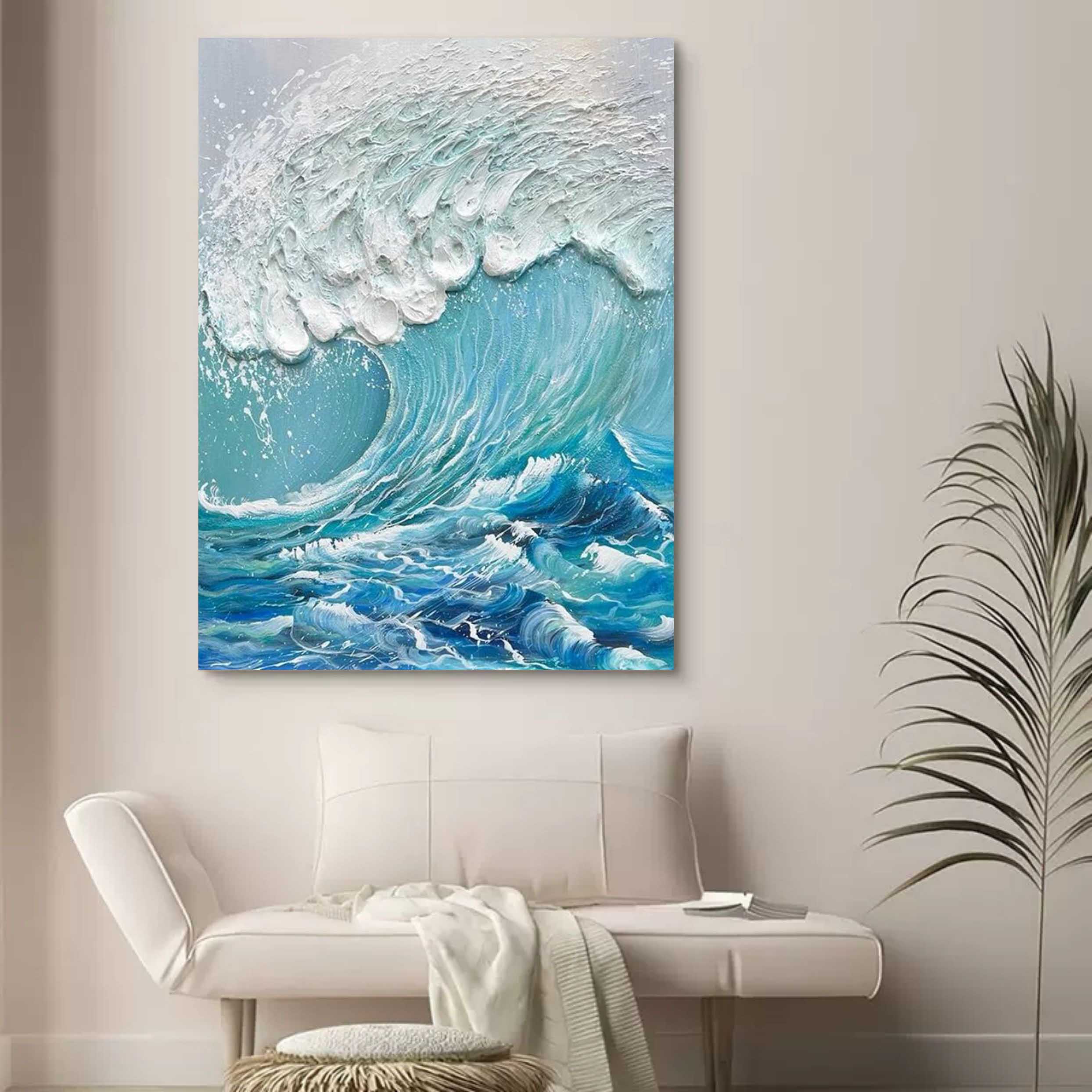 Wall Art Plaster Wave Impressionist Modern