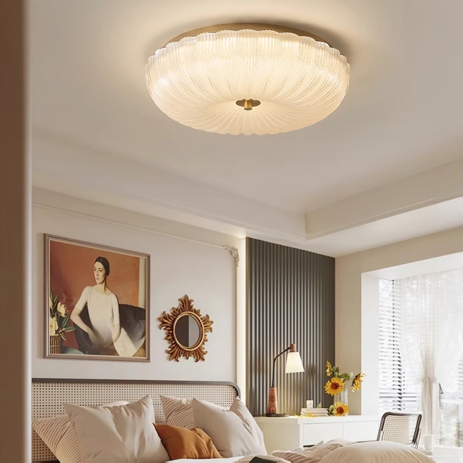 Halo Ceiling Light Ripple Glass - Neutralighting