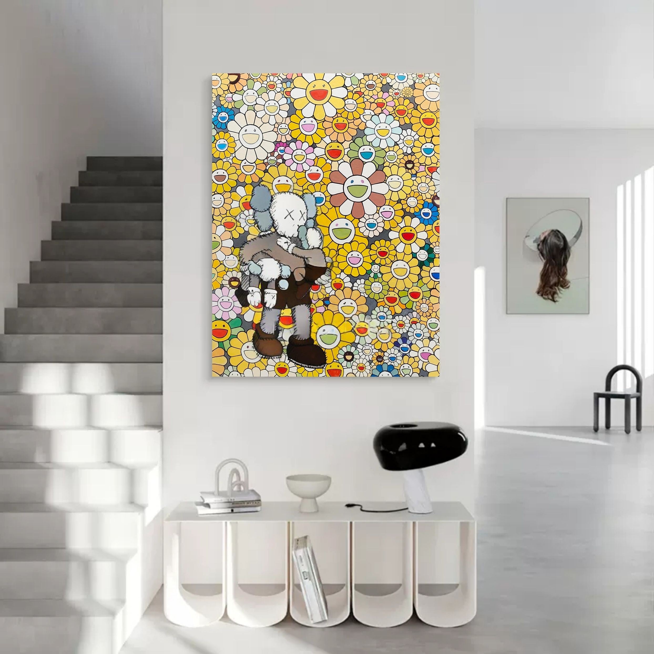 Wall Art Vertical Pop Art Cartoon Character Scene Vibrant