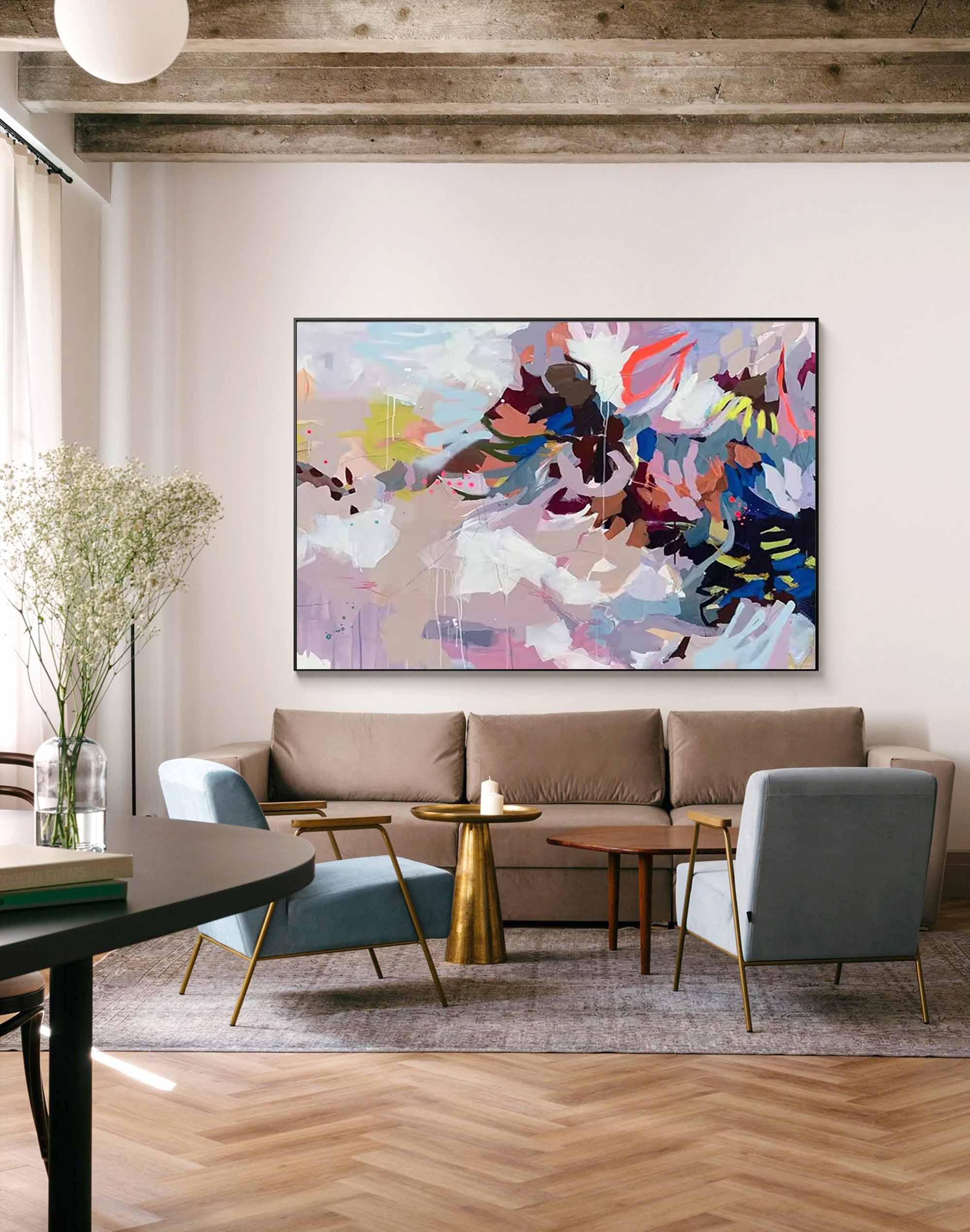 Abstract Canvas Art AB067 - Neutralighting