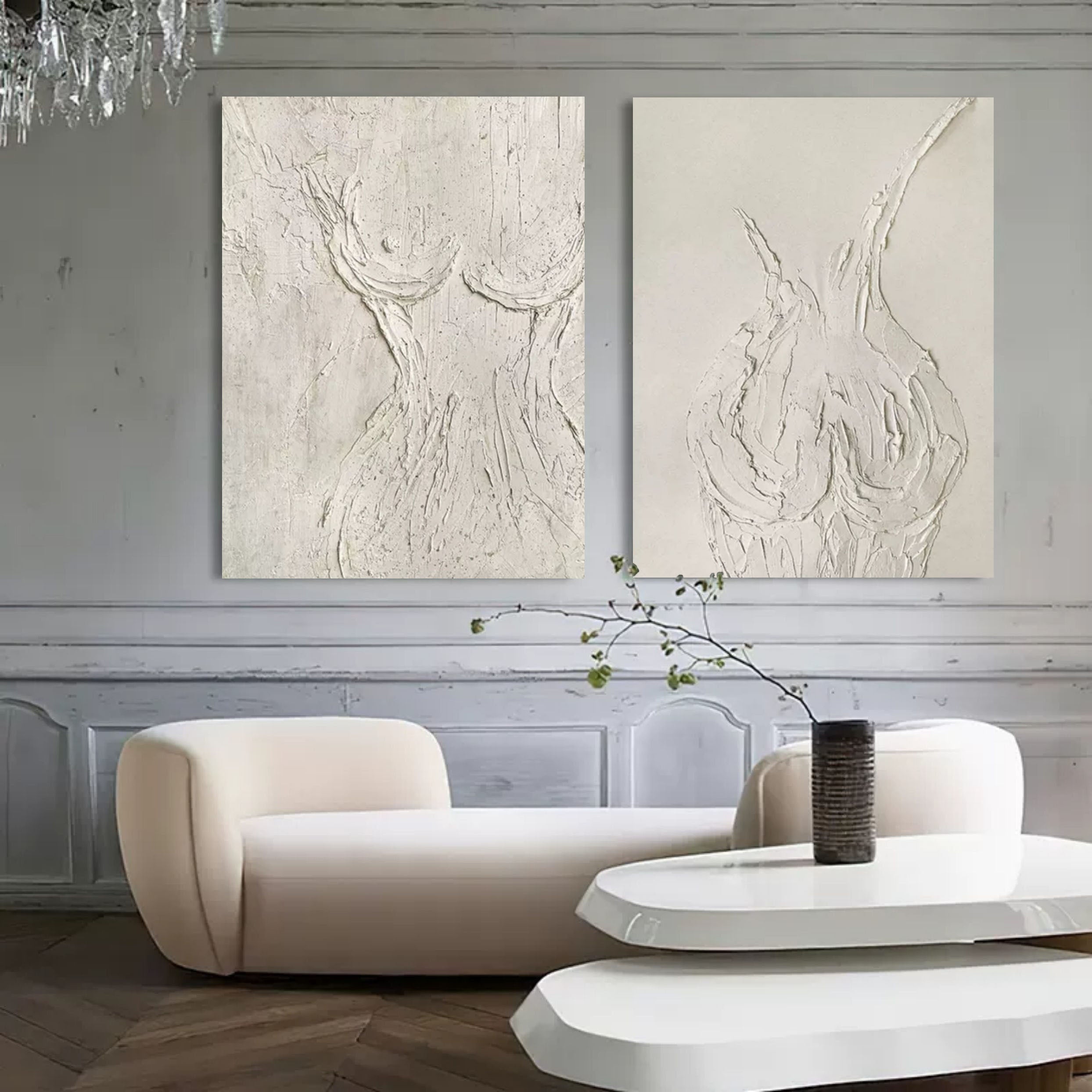 Wall Art Abstract Relief Serene Modern