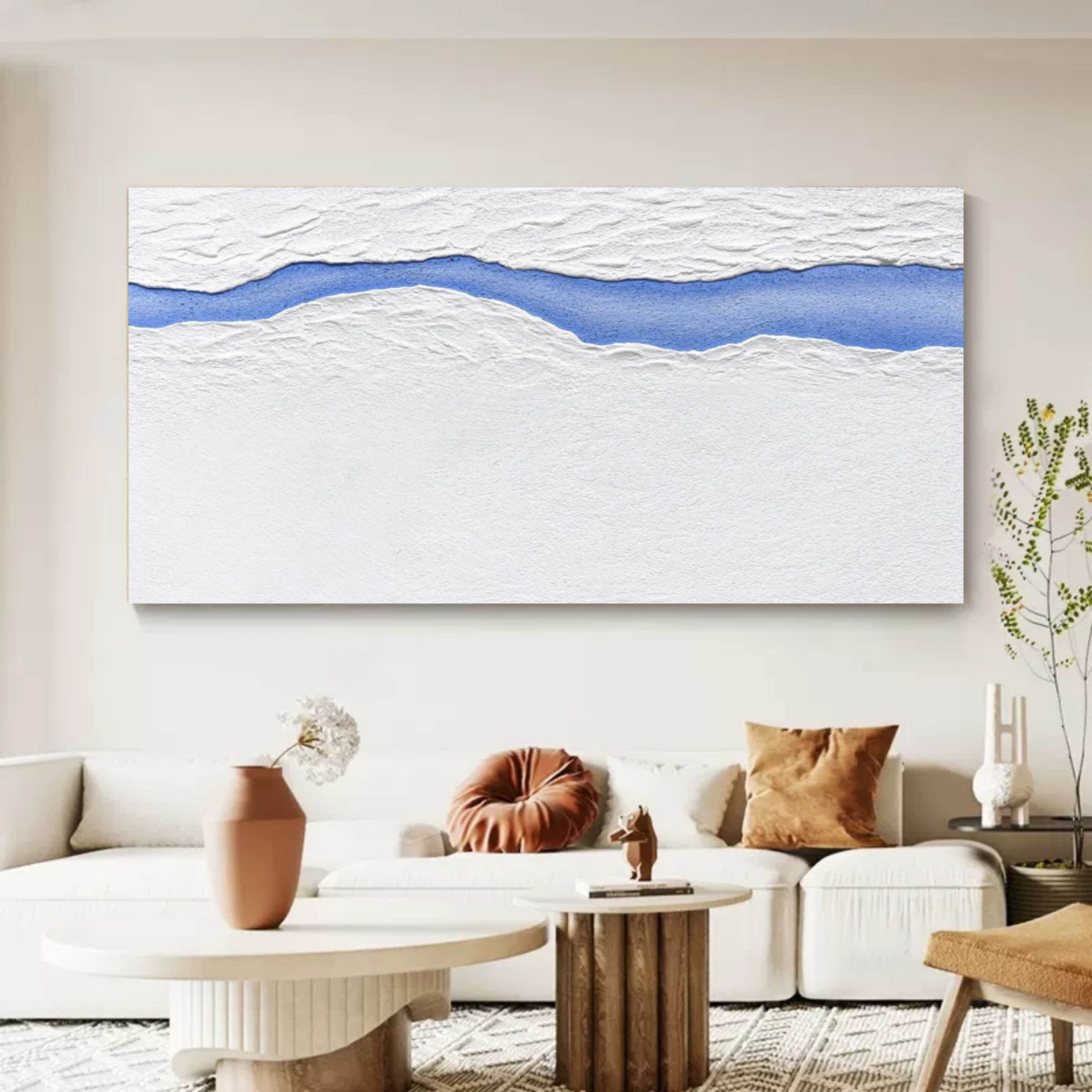 Wall Art Plaster Elegant Neutral Abstract