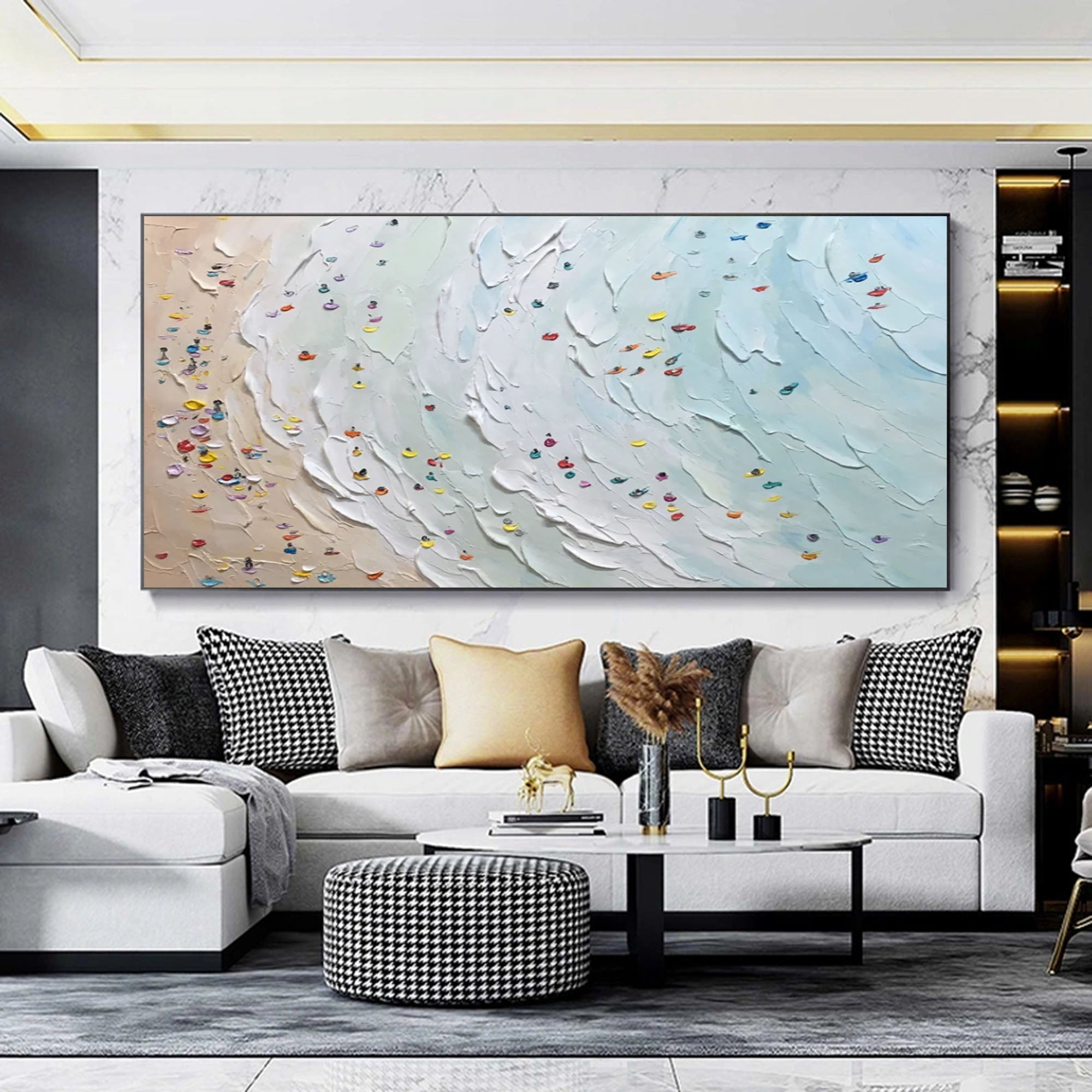 Plaster Art Texture Painting #SG186 - Neutralighting