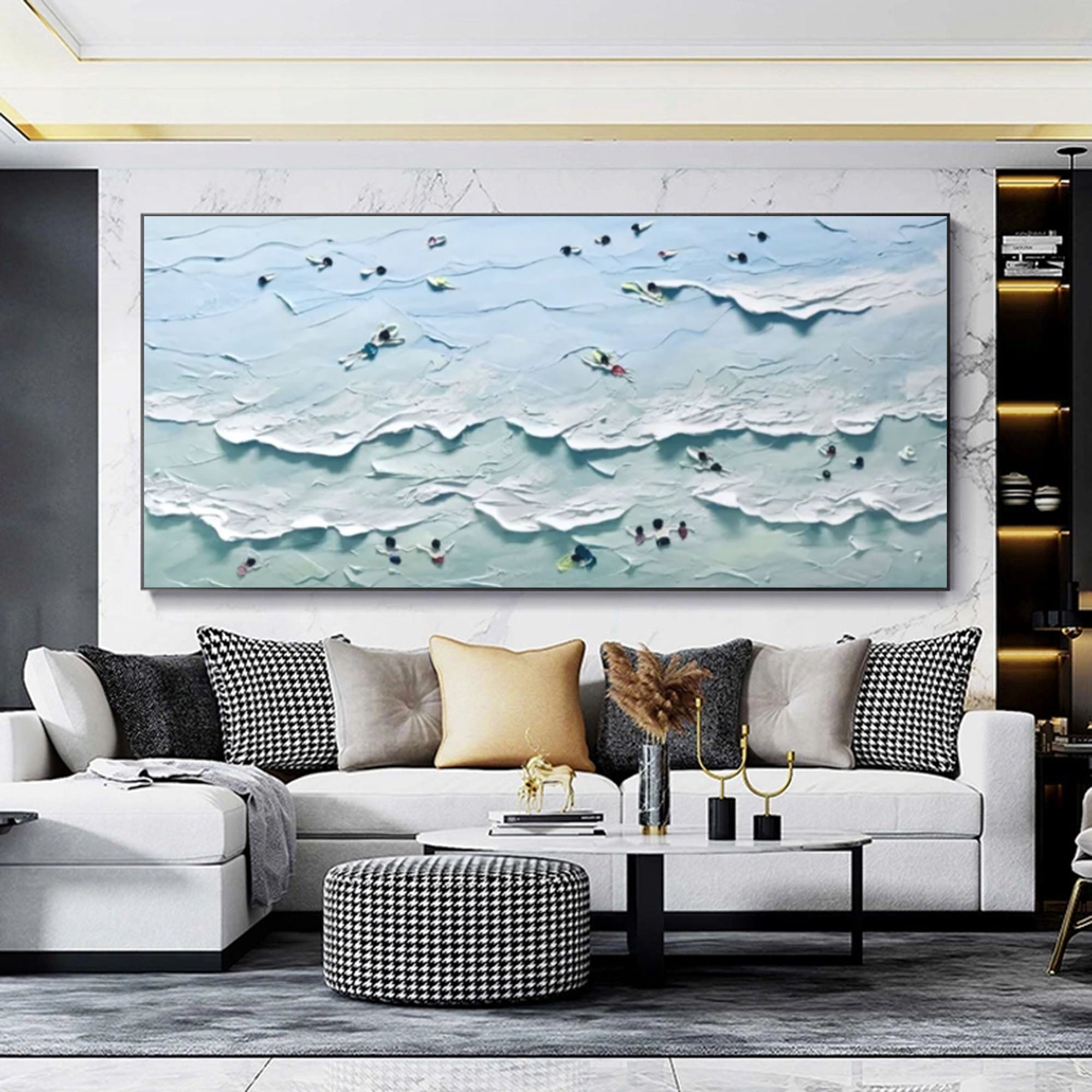 Plaster Art Texture Painting SG187 - Neutralighting