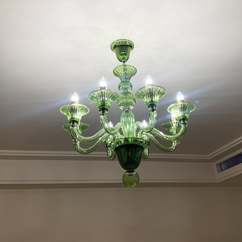 Silva Chandelier Retro Glass Yellow&Green&Clear - Neutralighting