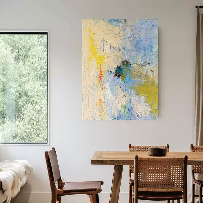 Textured abstract canvas wall art