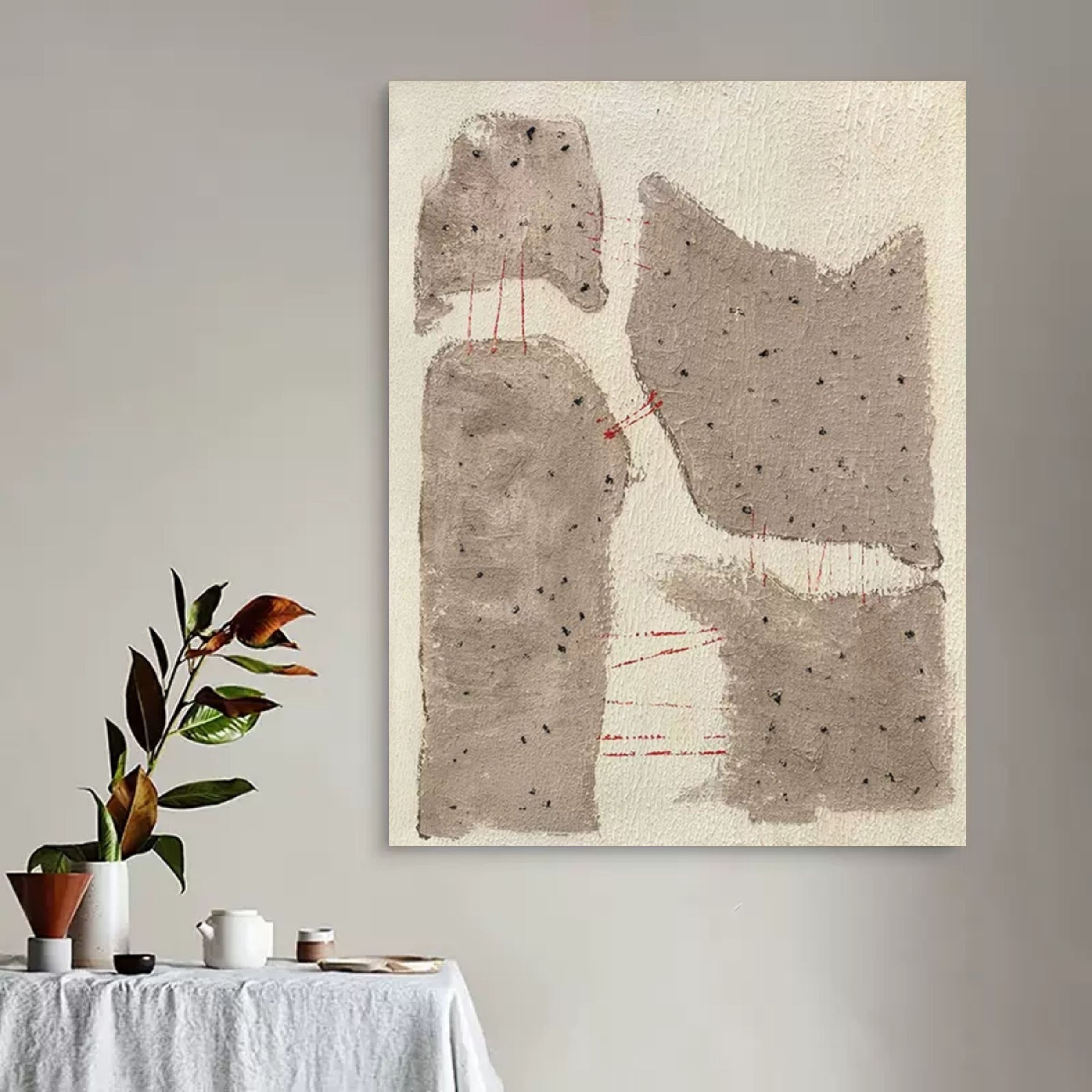 Wall Art Vertical Abstract Geological Layer