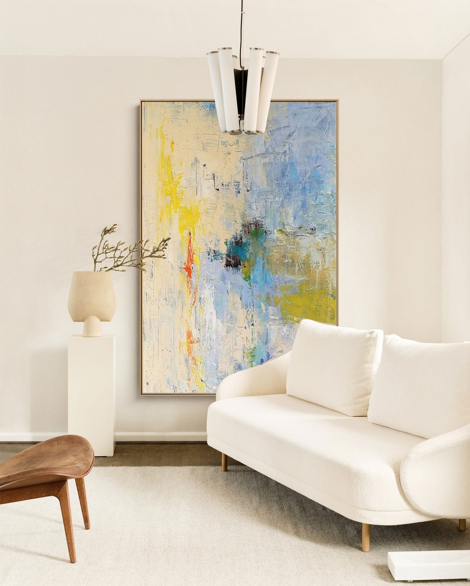 Textured abstract canvas wall art