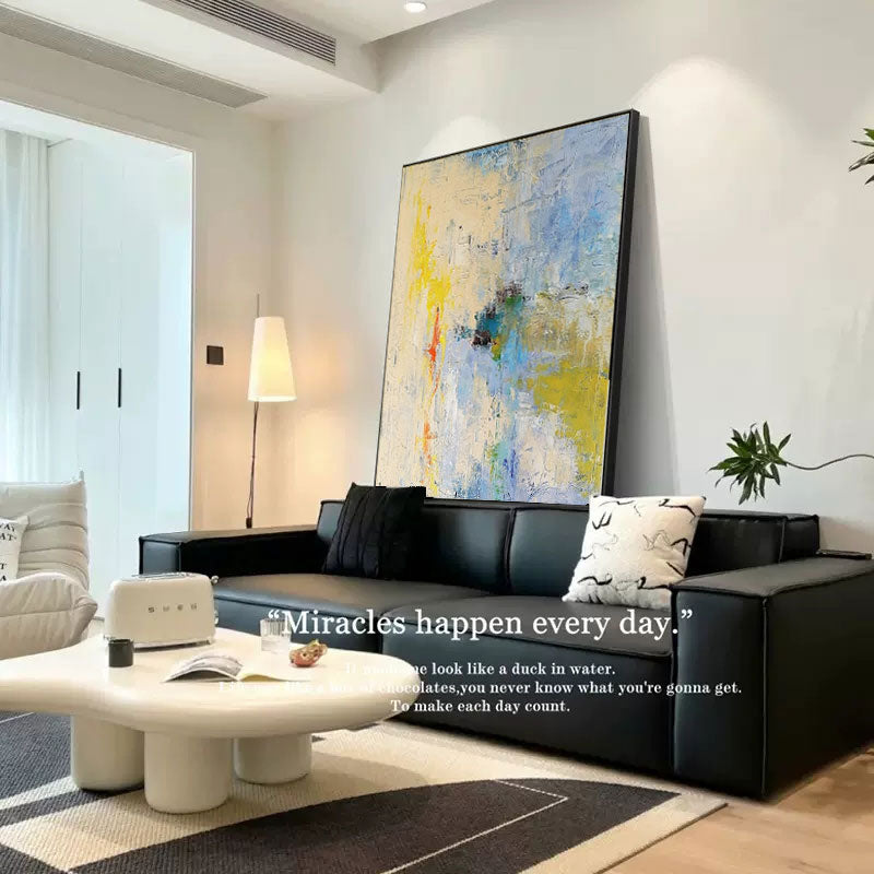 Textured abstract canvas wall art