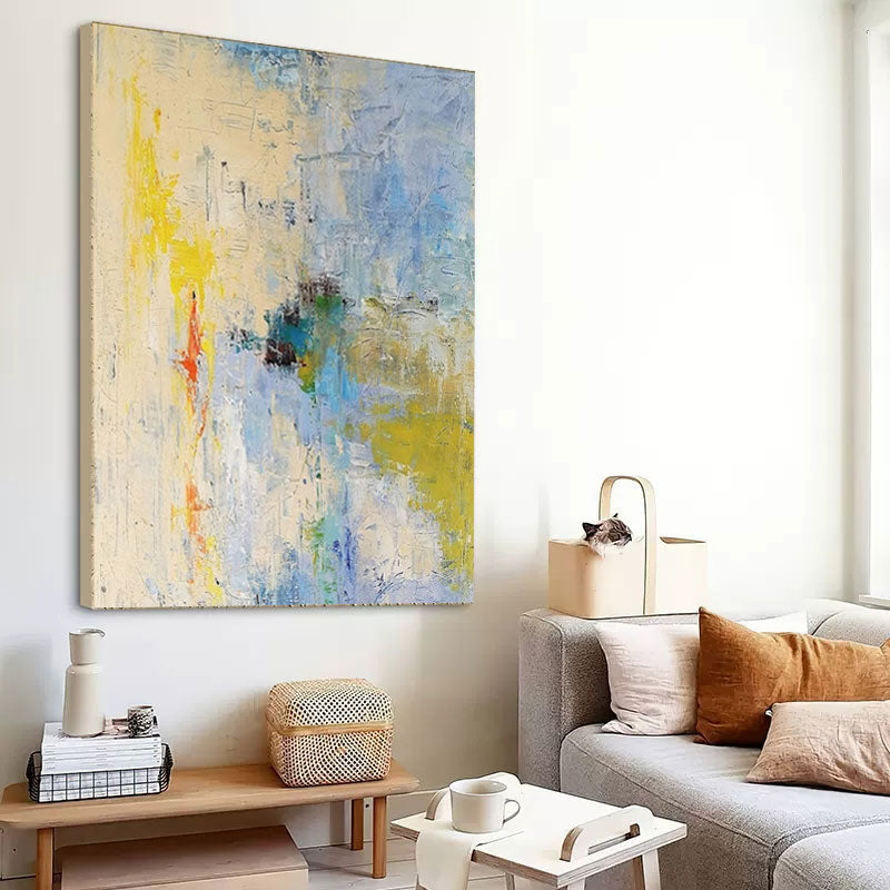 Textured abstract canvas wall art