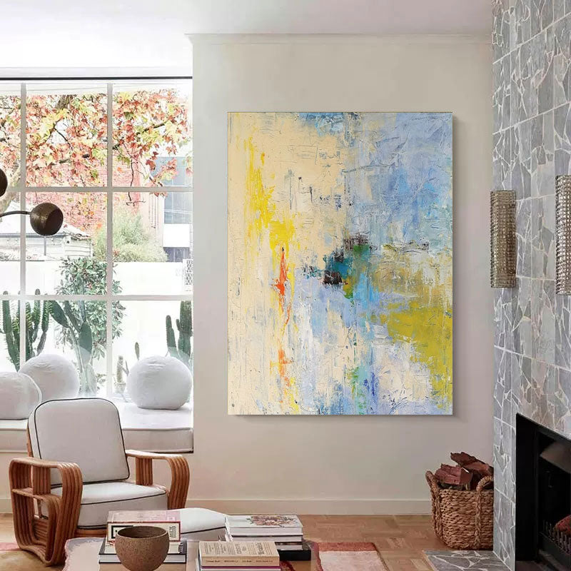 Textured abstract canvas wall art
