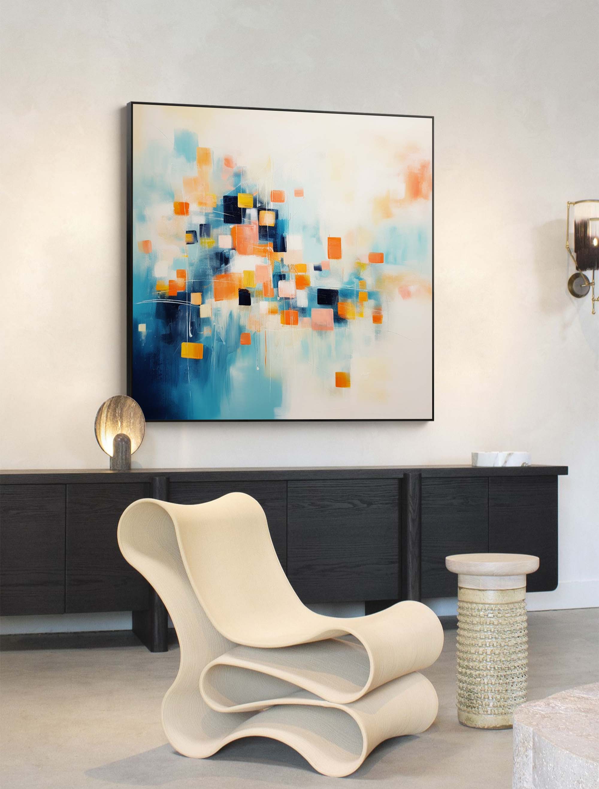 Abstract Canvas Art AB224 - Neutralighting
