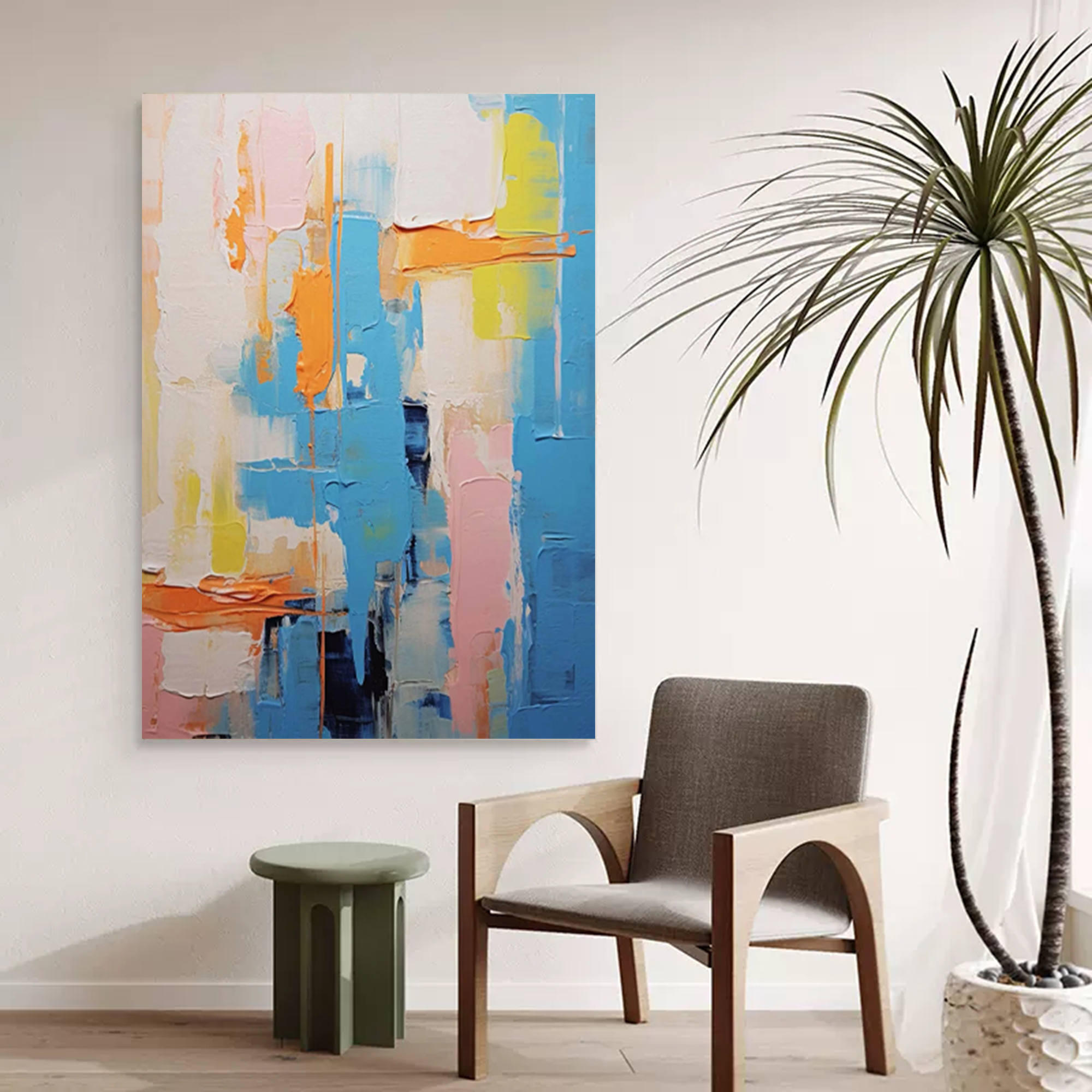 Abstract Canvas Art AB039 - Neutralighting