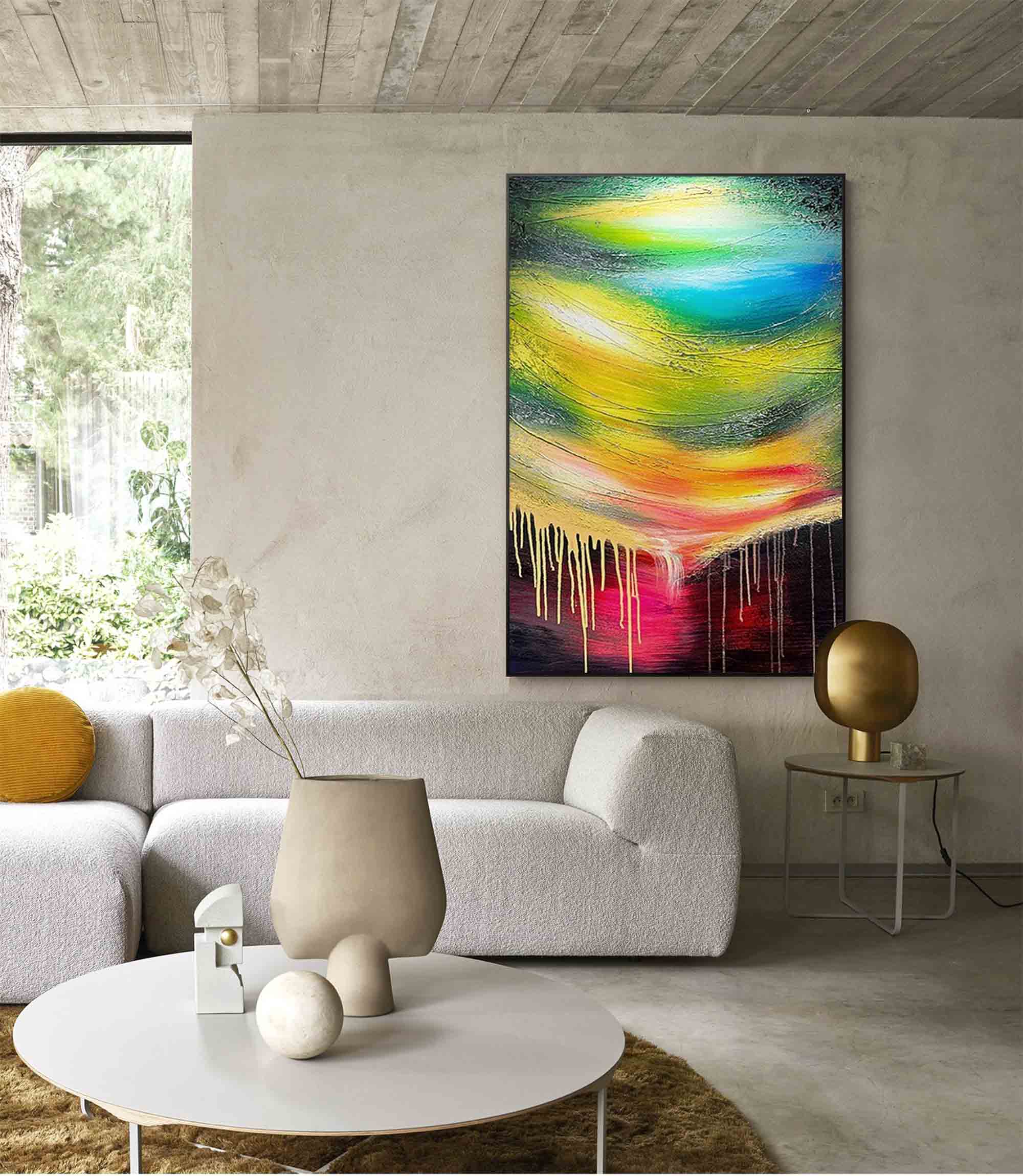 Wall Art Abstract Urban Art Inspired Drip Retro