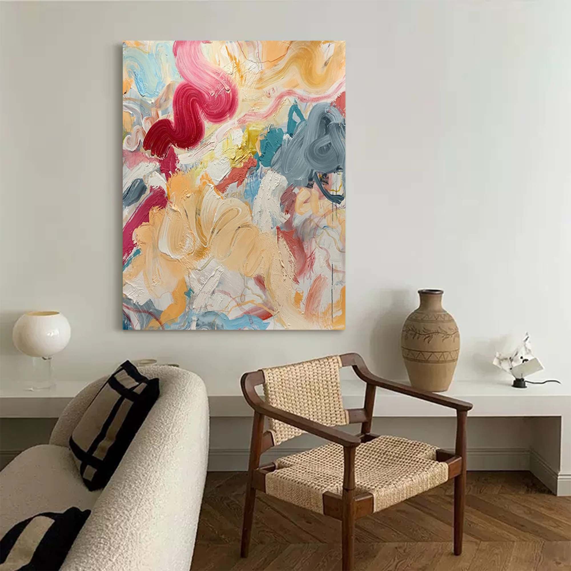 Wall Art Abstract Expressionist Maximalist Decor