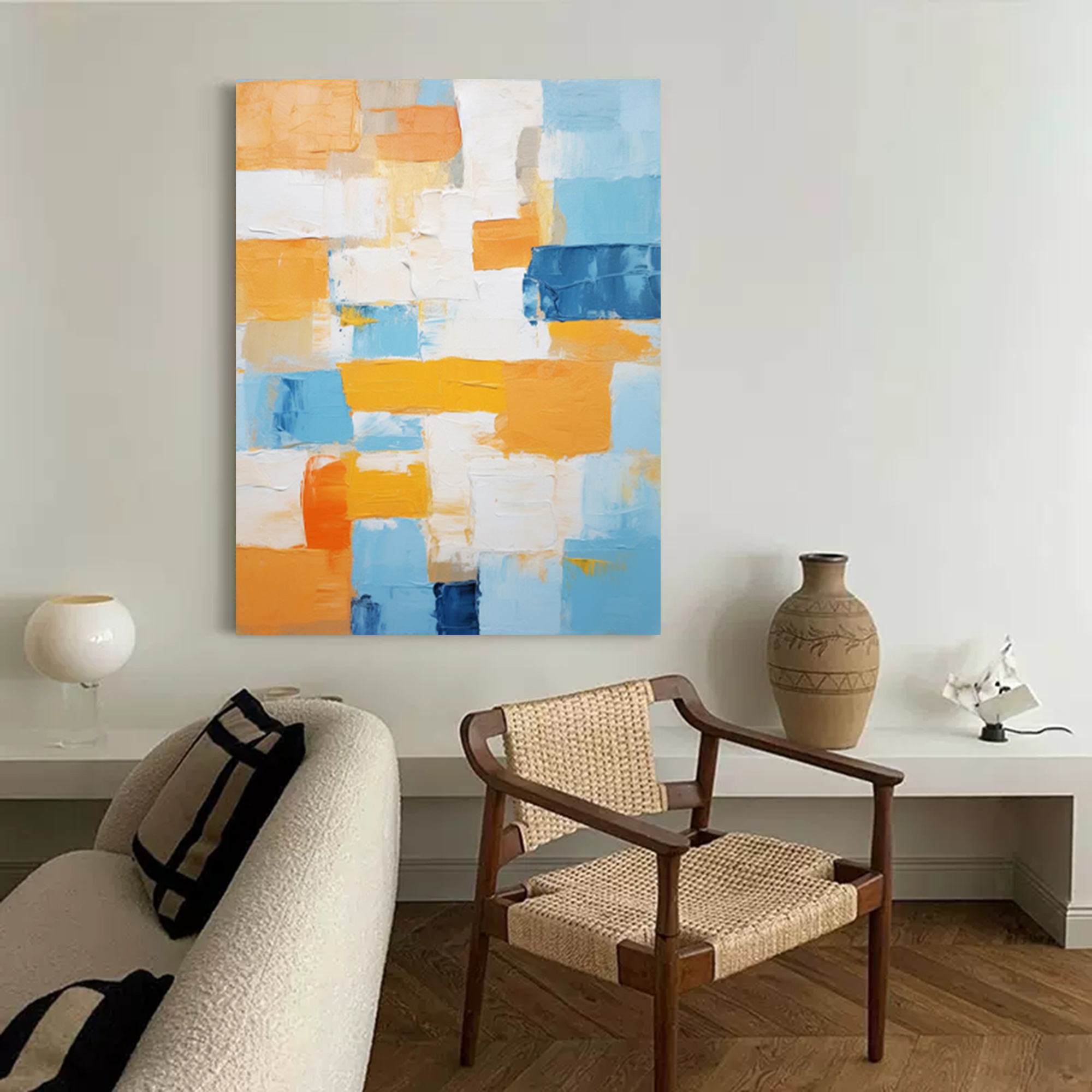 Abstract Canvas Art AB035 - Neutralighting