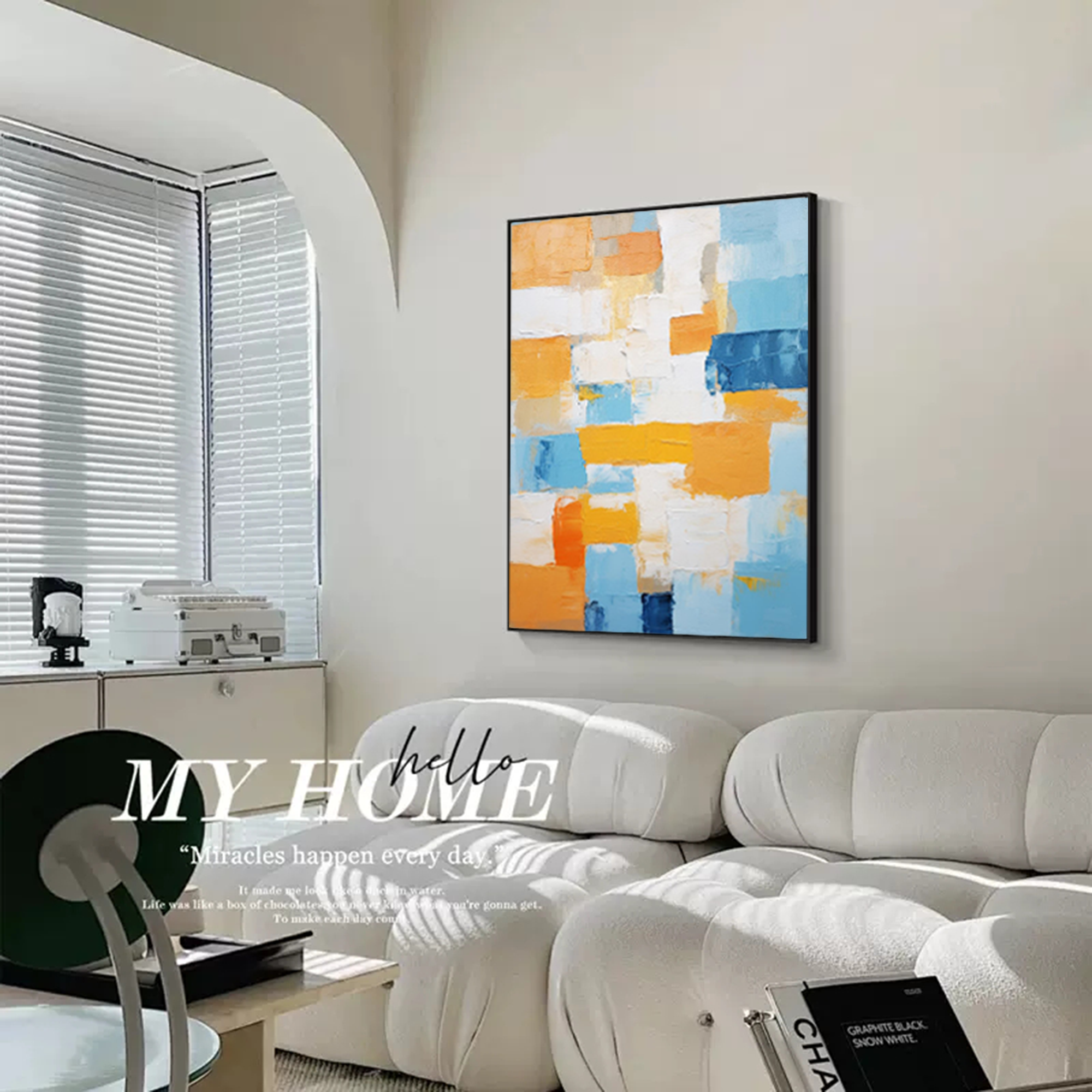 Abstract Canvas Art AB035 - Neutralighting