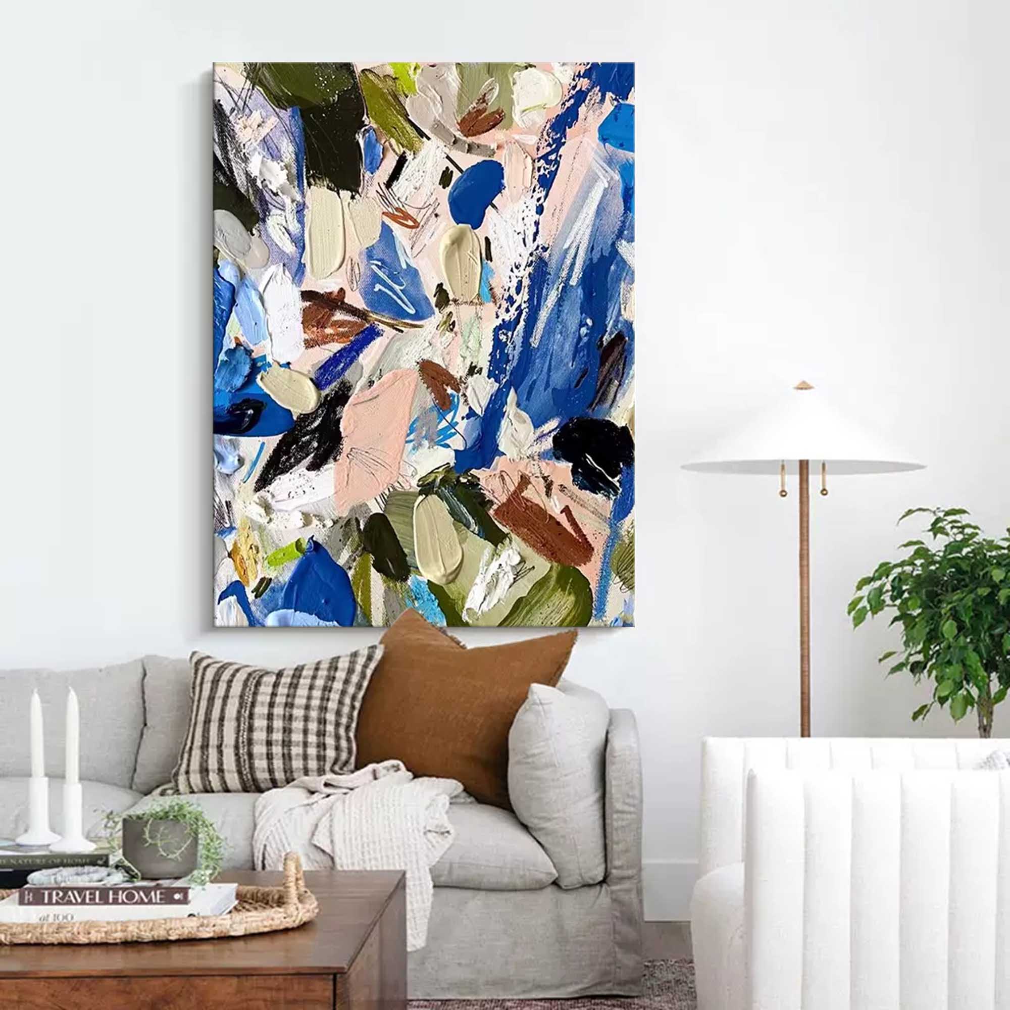 Wall Art Abstract Cobalt Fragments
