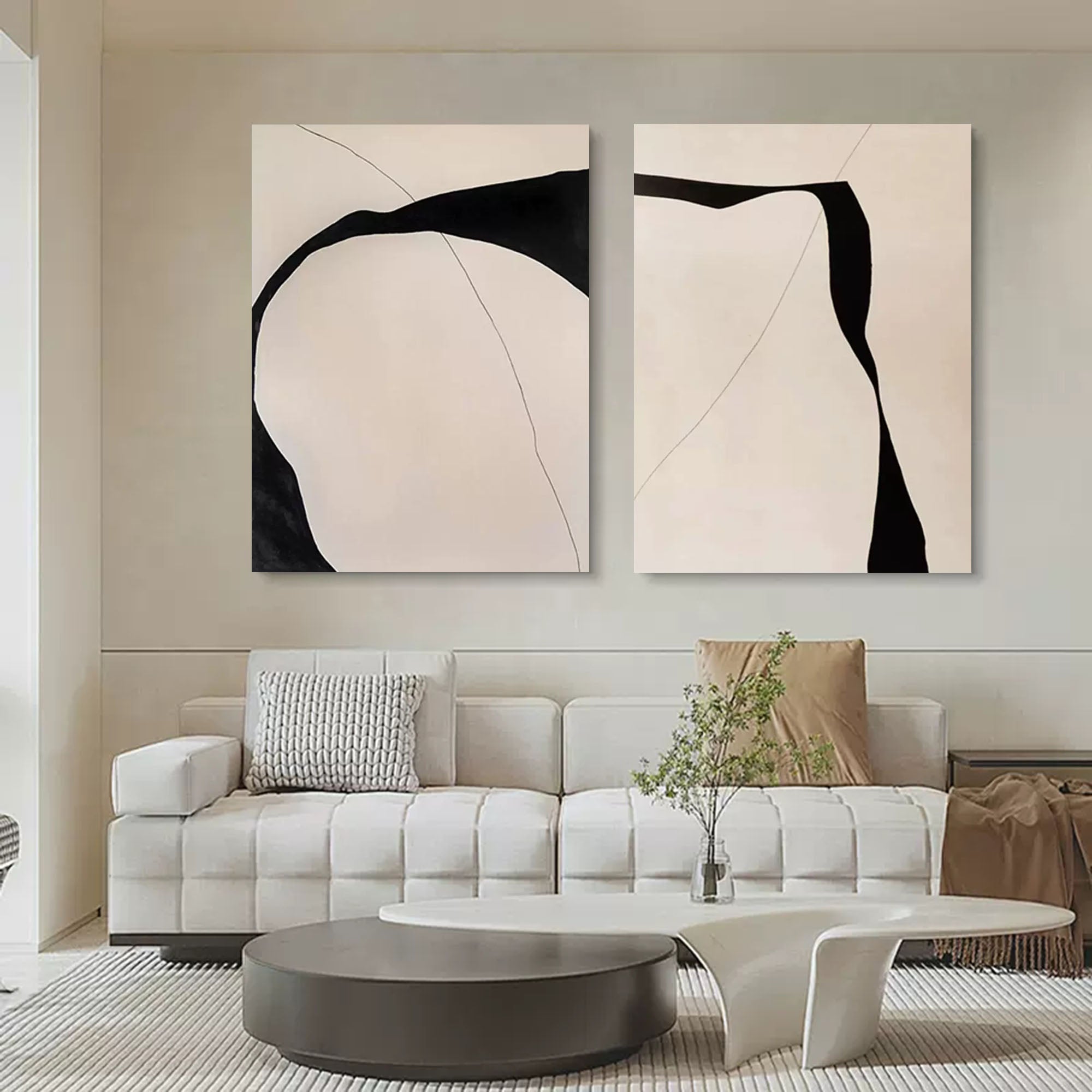Abstract Painting Set Of 2 SP116 - Neutralighting