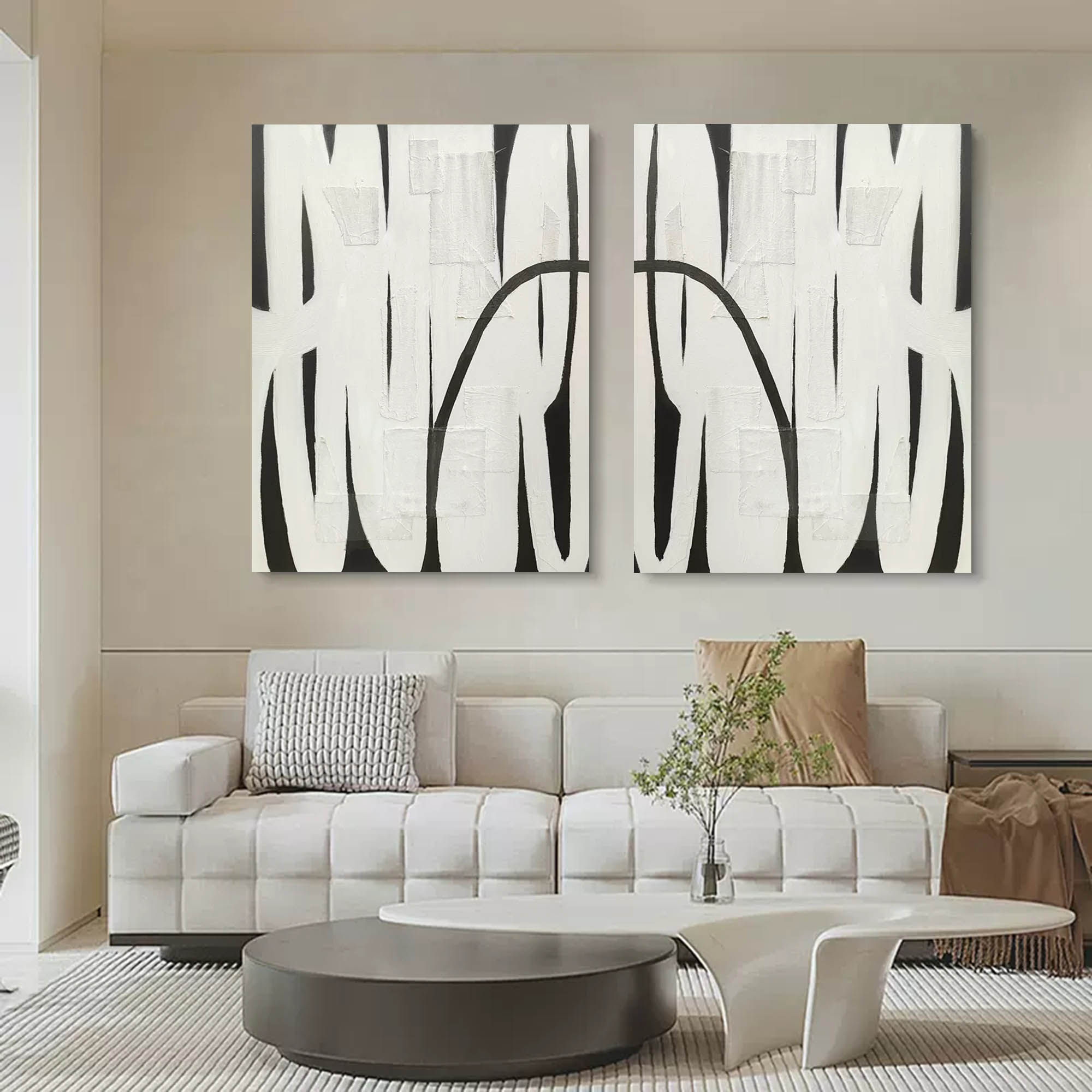 Wall Art Abstract Minimalist Modern Geometric
