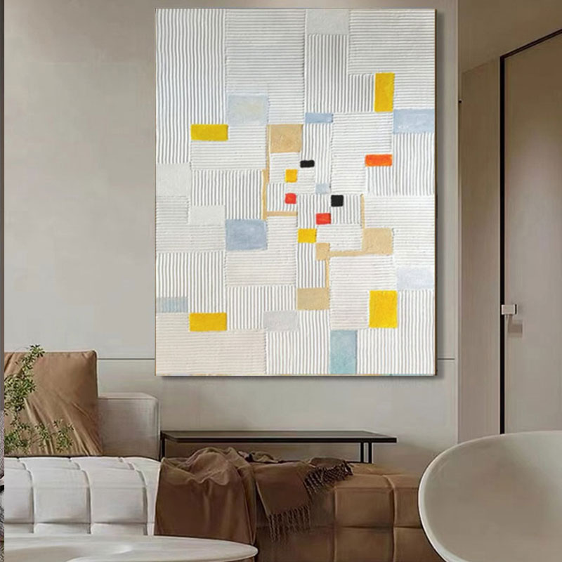 Modern Geometric Line Abstract Canvas Wall Art