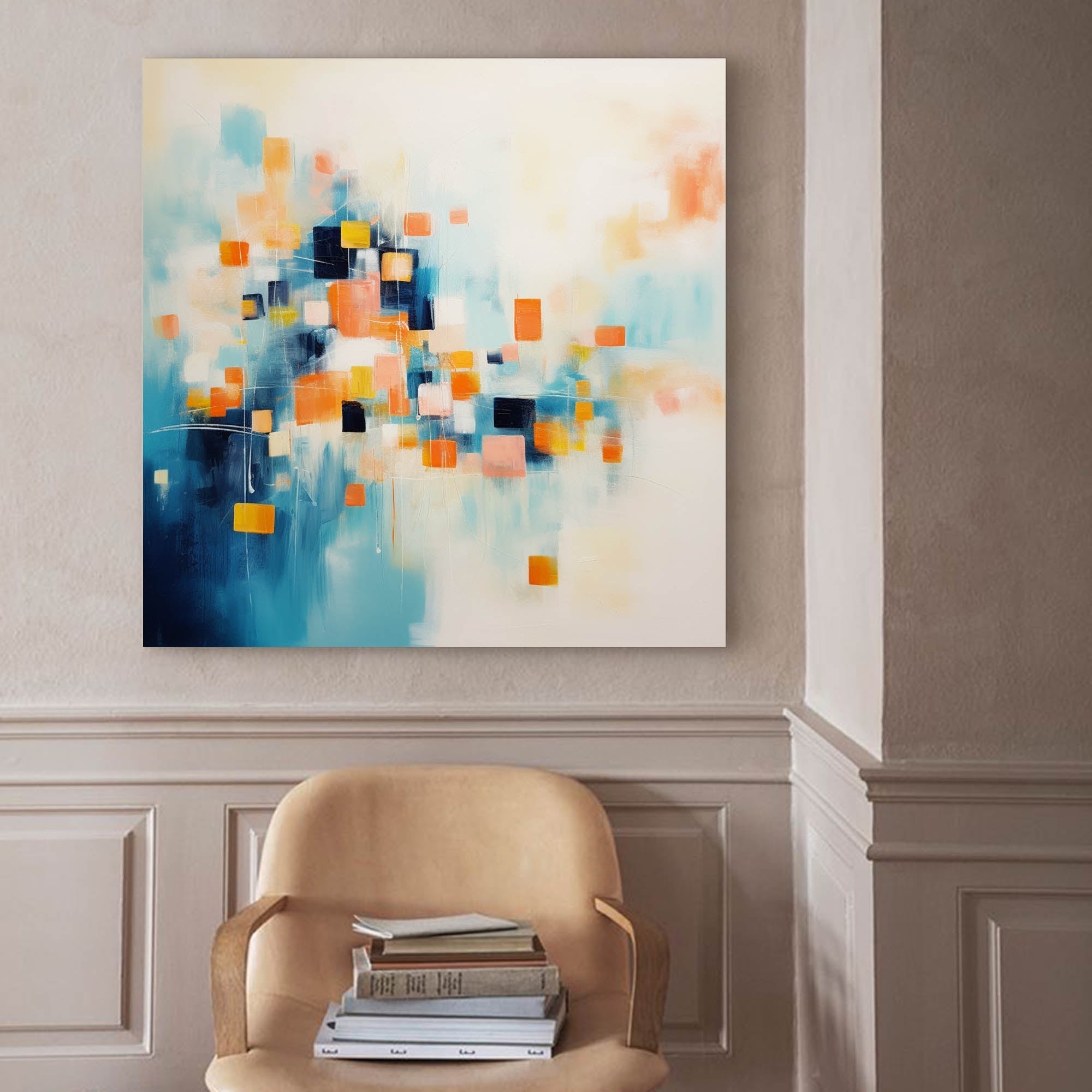 Abstract Canvas Art AB224 - Neutralighting