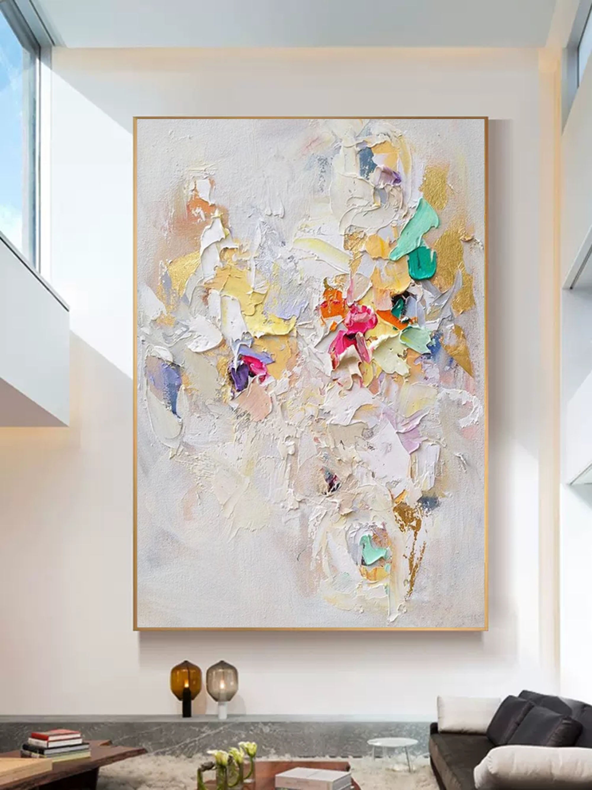 Plaster Art Texture Painting SG182 - Neutralighting