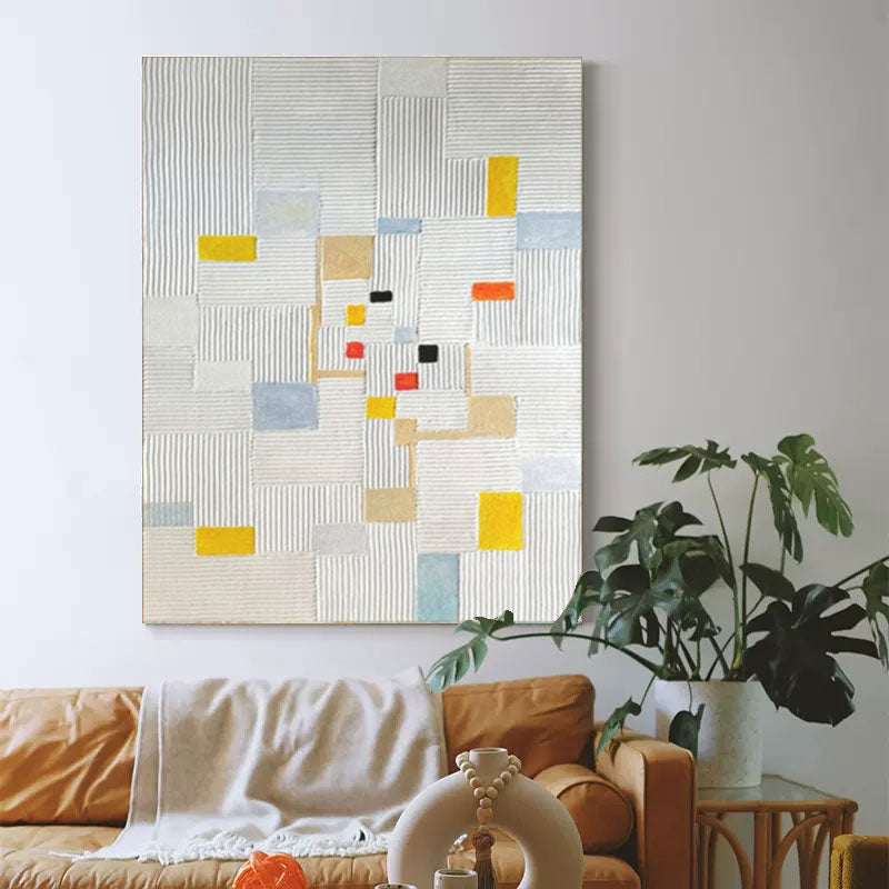 Modern Geometric Line Abstract Canvas Wall Art